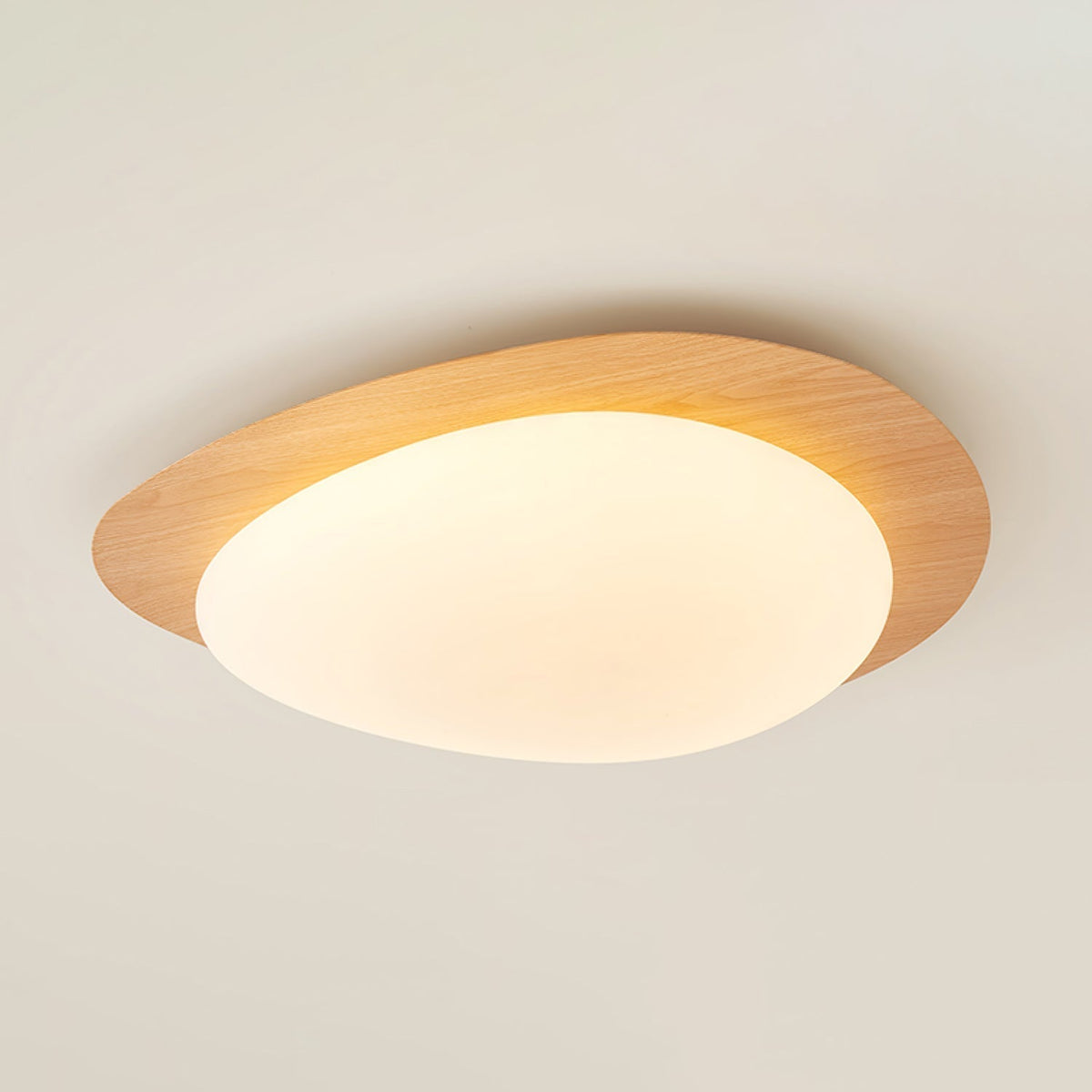 Olivier Pebble Walnut Ceiling Light