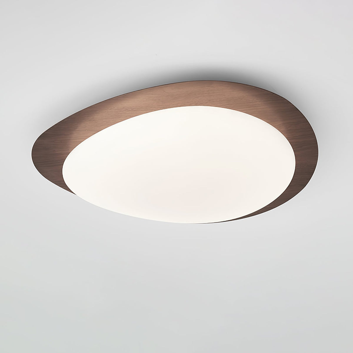Olivier Pebble Walnut Ceiling Light