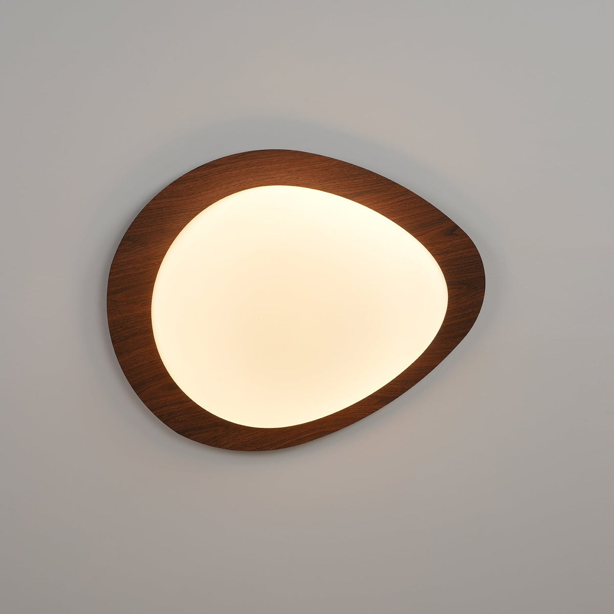 Olivier Pebble Walnut Ceiling Light