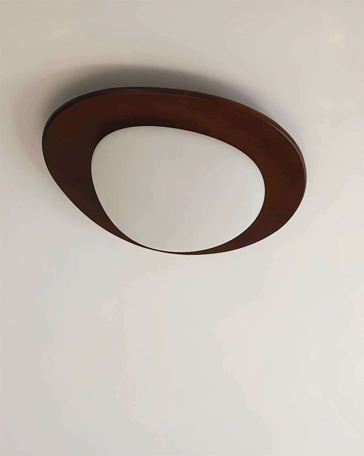 Evory Ceiling Light Wooden Walnut Pebble