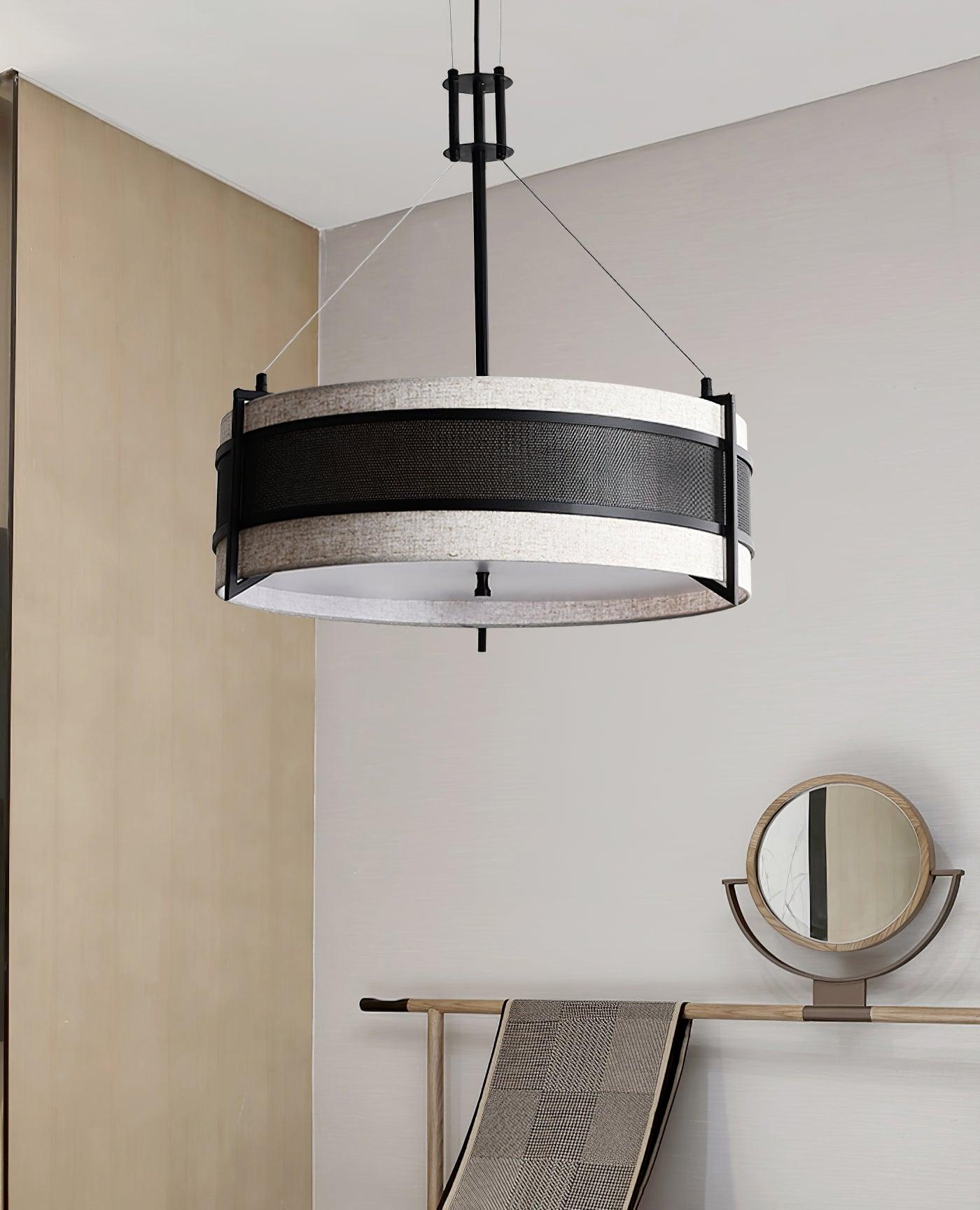 Rivanora Chandelier Pedesina Black Mesh LED