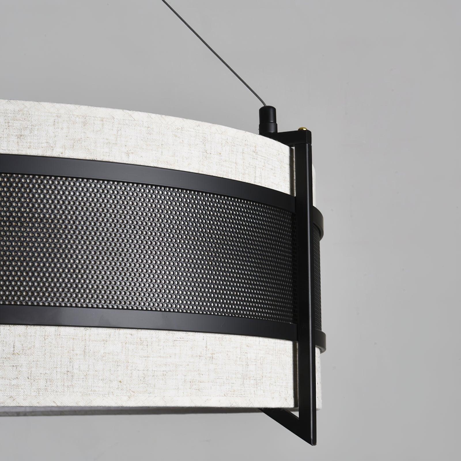 Rivanora Chandelier Pedesina Black Mesh LED