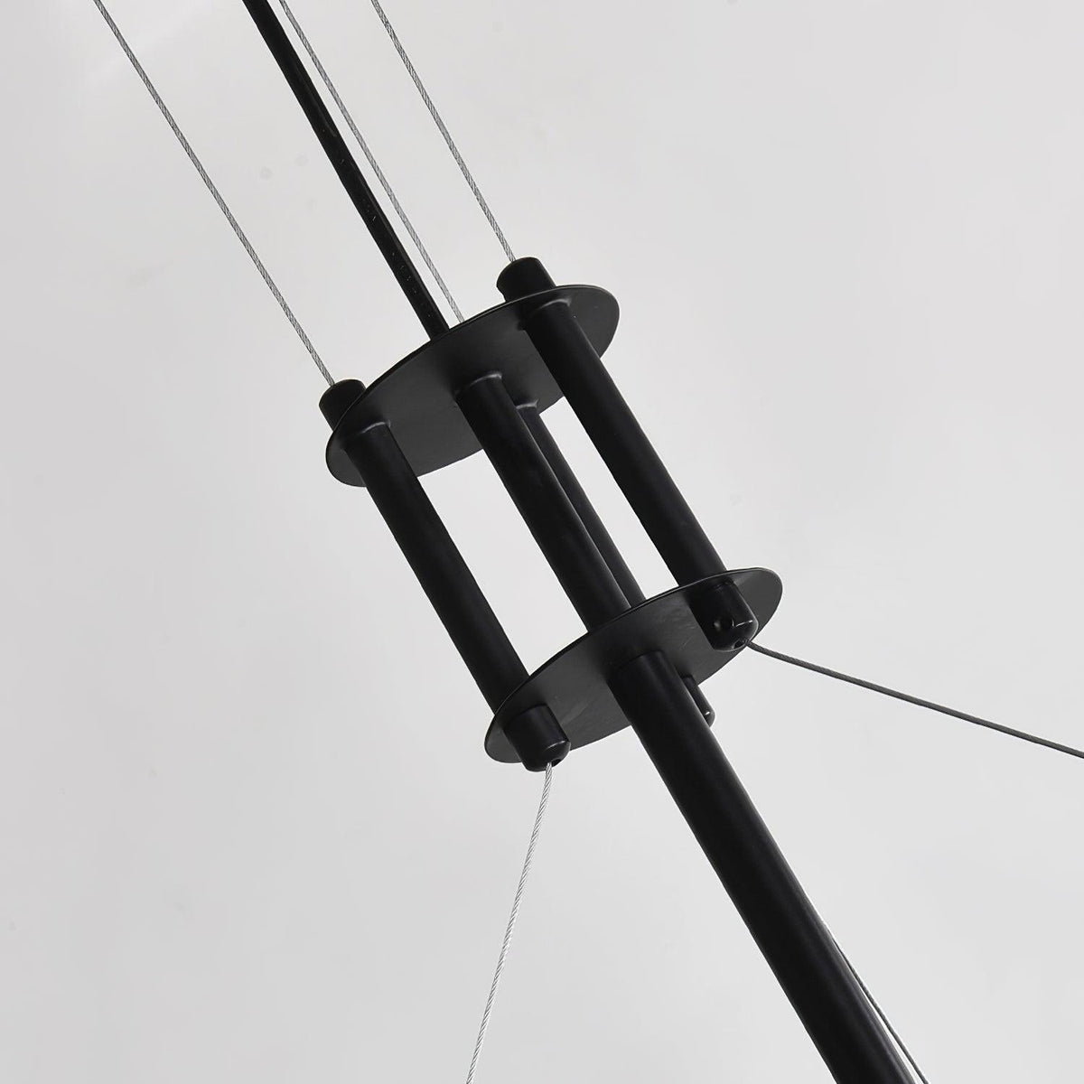 Rivanora Chandelier Pedesina Black Mesh LED