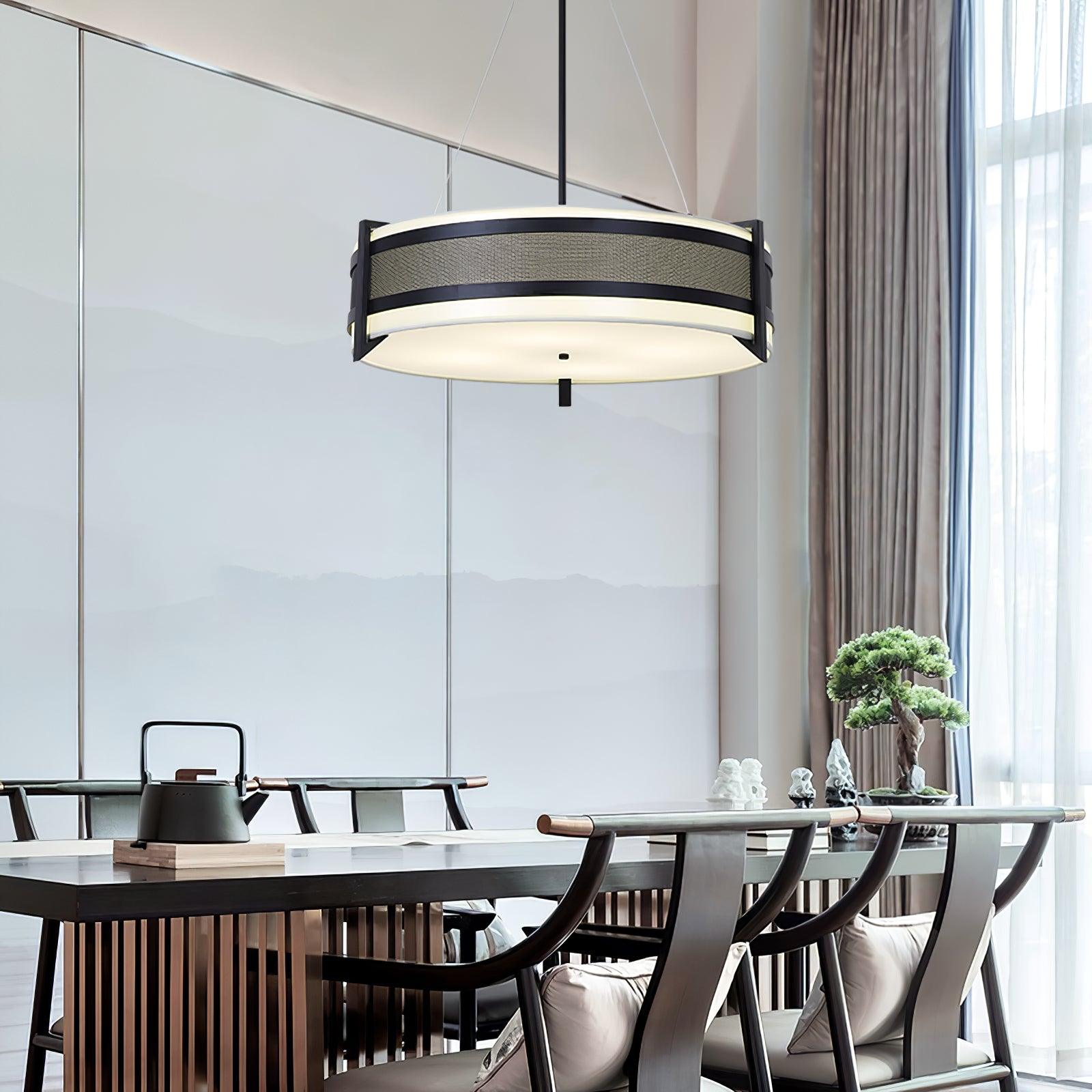 Rivanora Chandelier Pedesina Black Mesh LED