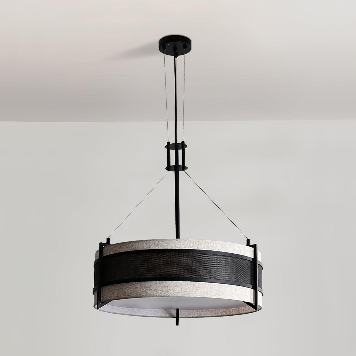 Rivanora Chandelier Pedesina Black Mesh LED