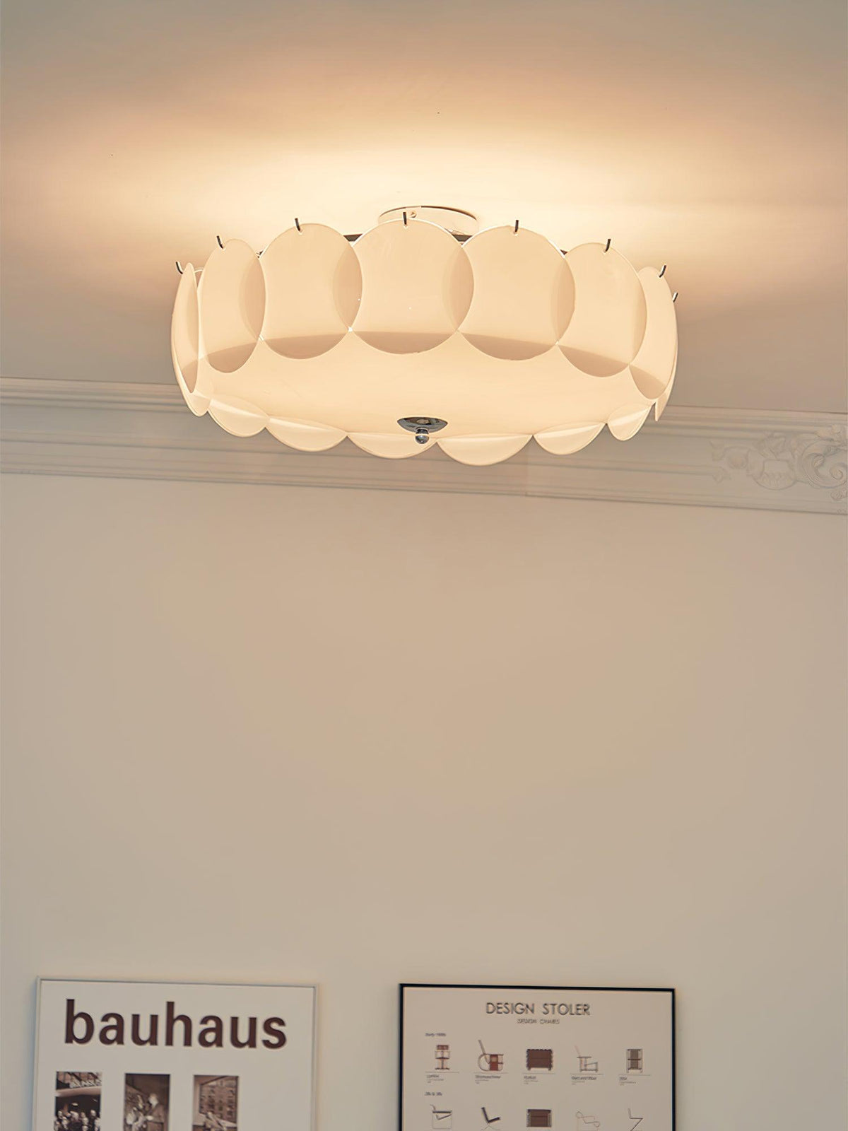 Brolin Ceiling Light Glass Glamorous Ripple