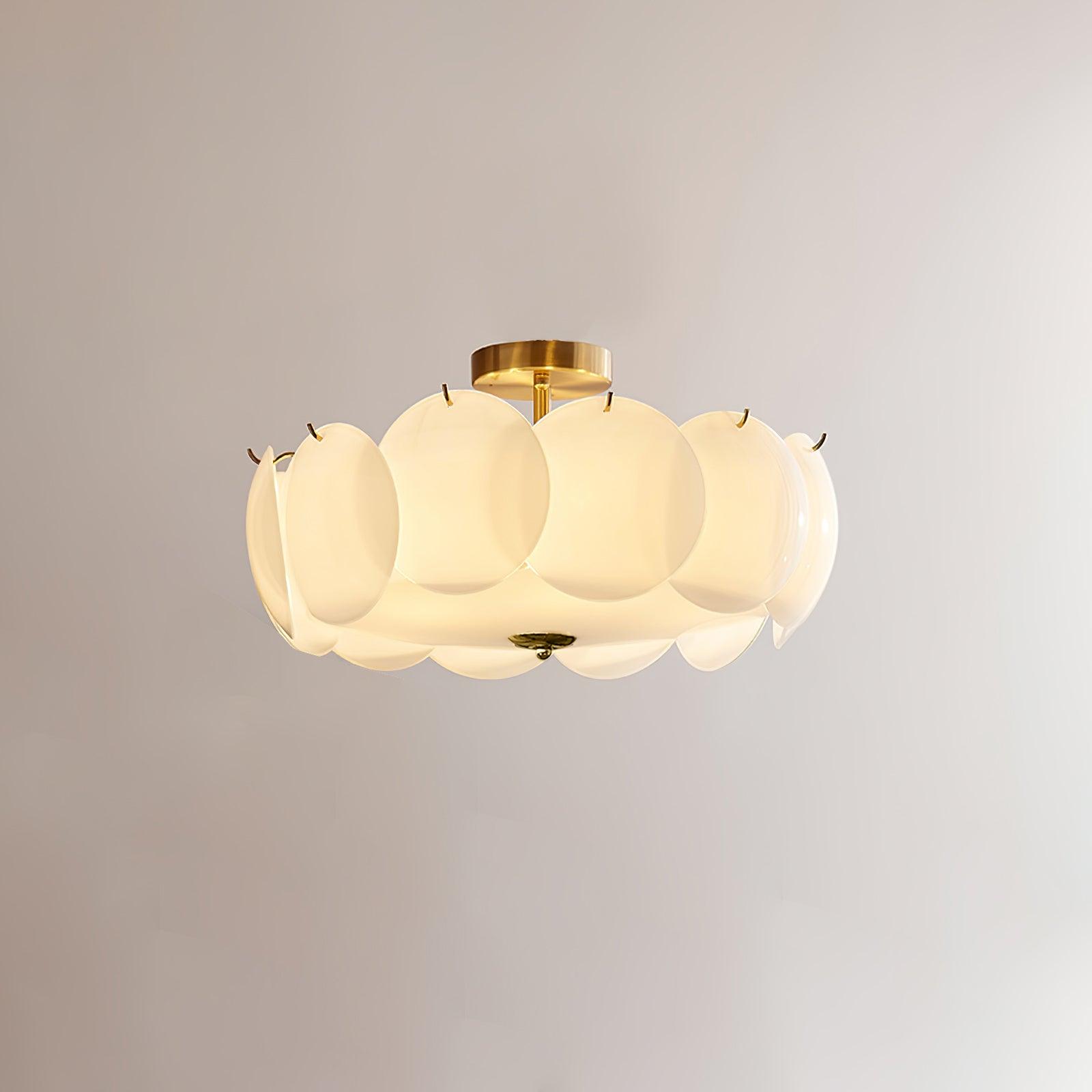 Brolin Ceiling Light Glass Glamorous Ripple