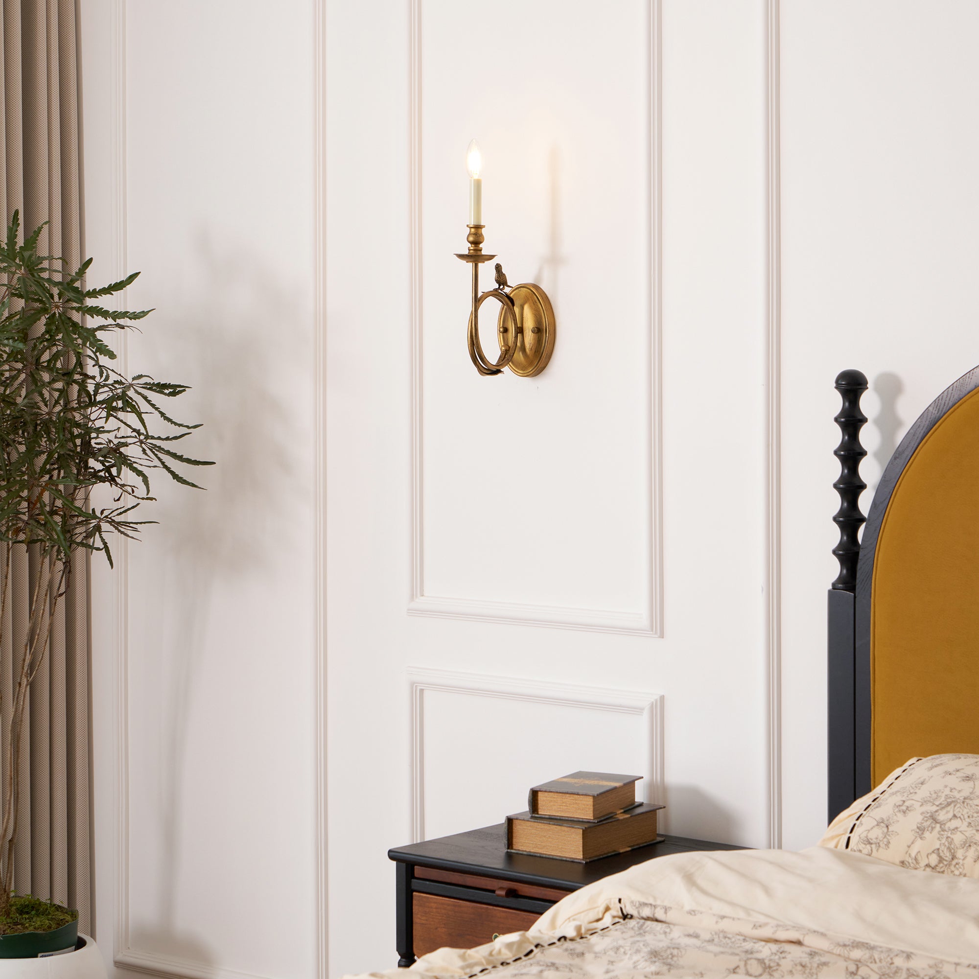 Kieran Vintage Bird Indoor Wall Sconce