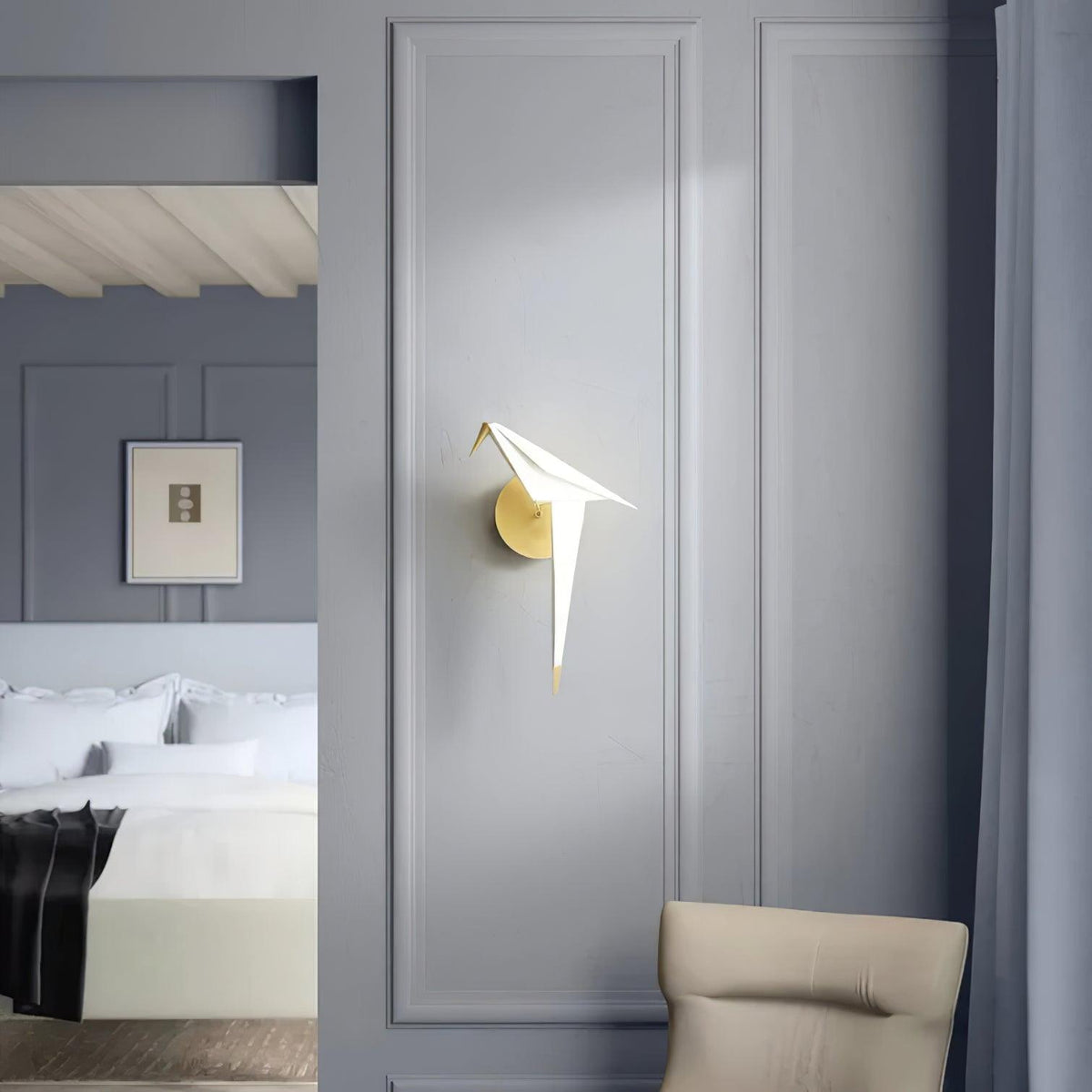 Eovela Nordic Art Paper Crane Wall Lamp