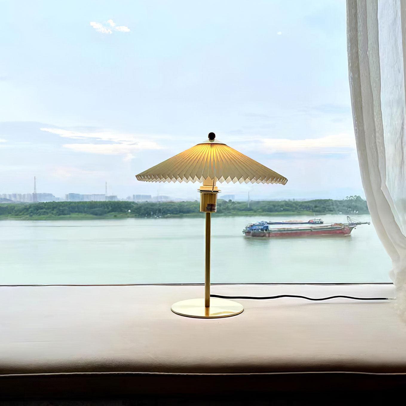 Camirir Pleated Umbrella Table Lamp