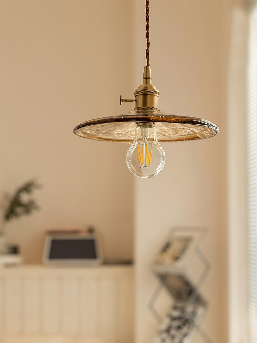 Sage Vintage Glass Pendant Light