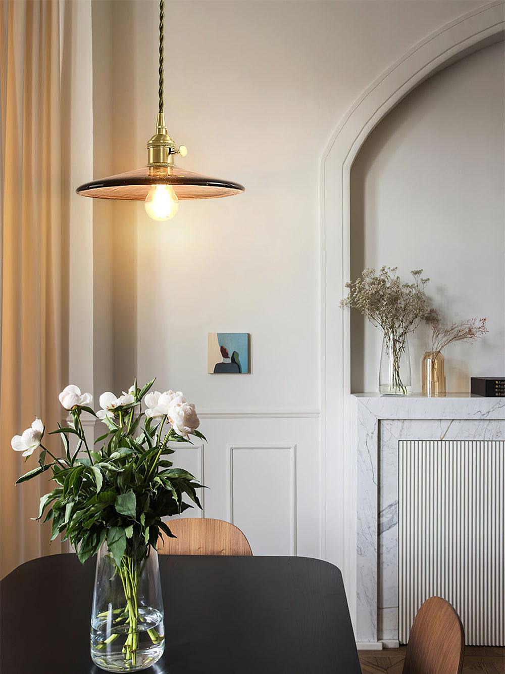 Sage Vintage Glass Pendant Light