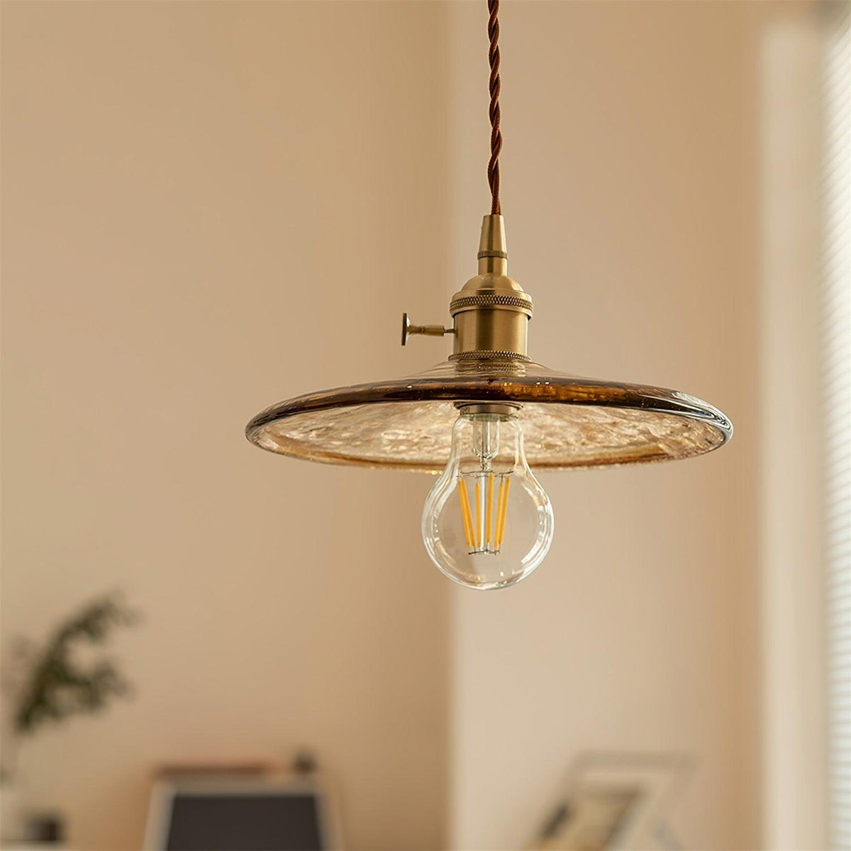 Sage Vintage Glass Pendant Light
