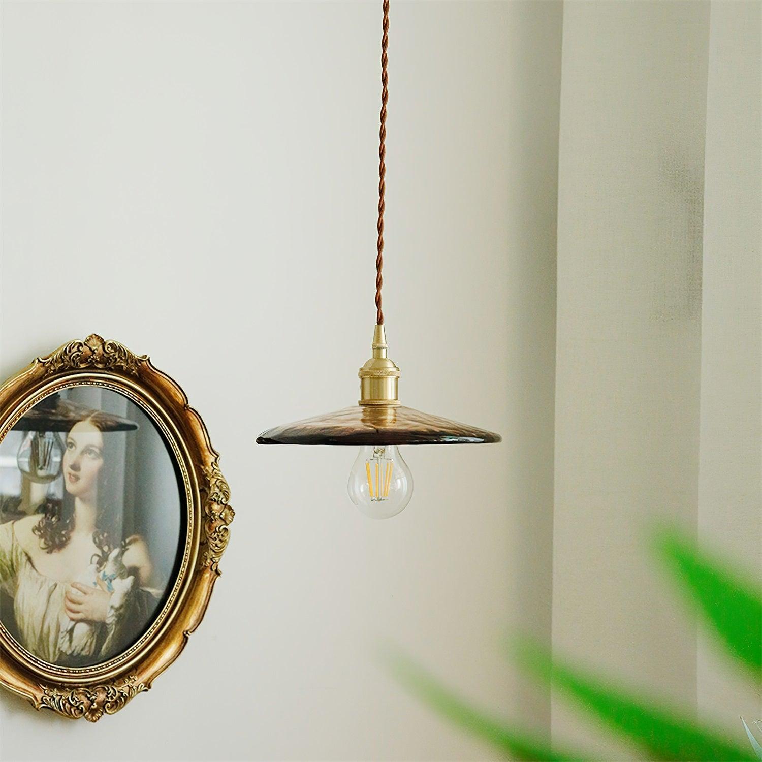 Sage Vintage Glass Pendant Light
