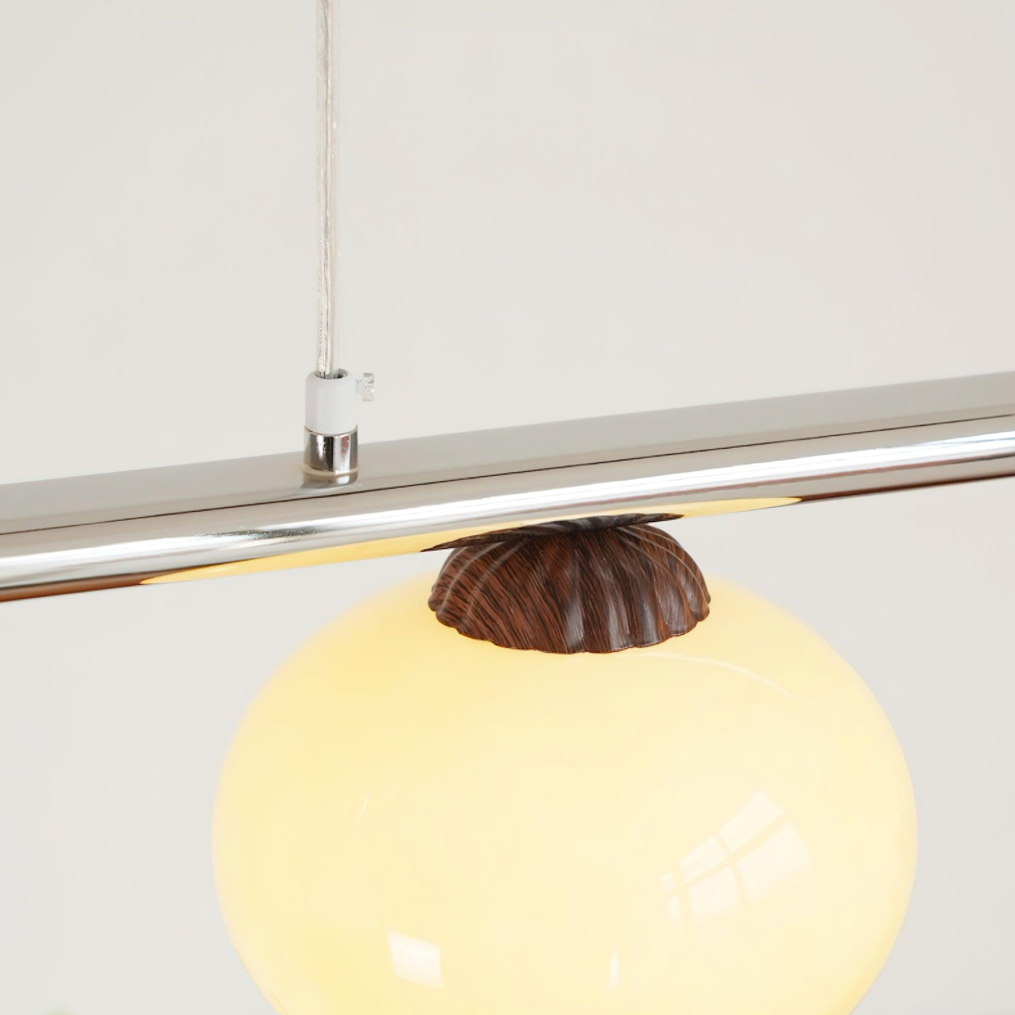 Eixu Chandelier Linear Glass Persimmon Shades