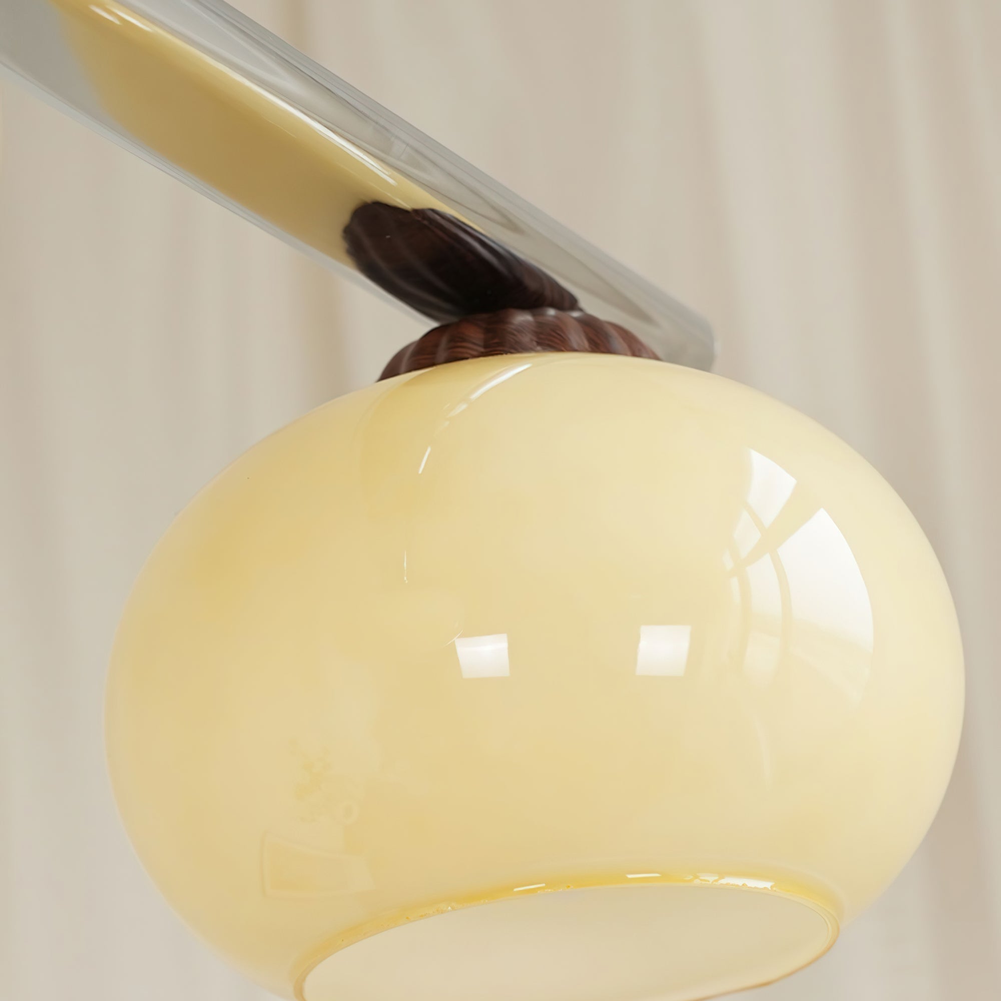 Eixu Chandelier Linear Glass Persimmon Shades