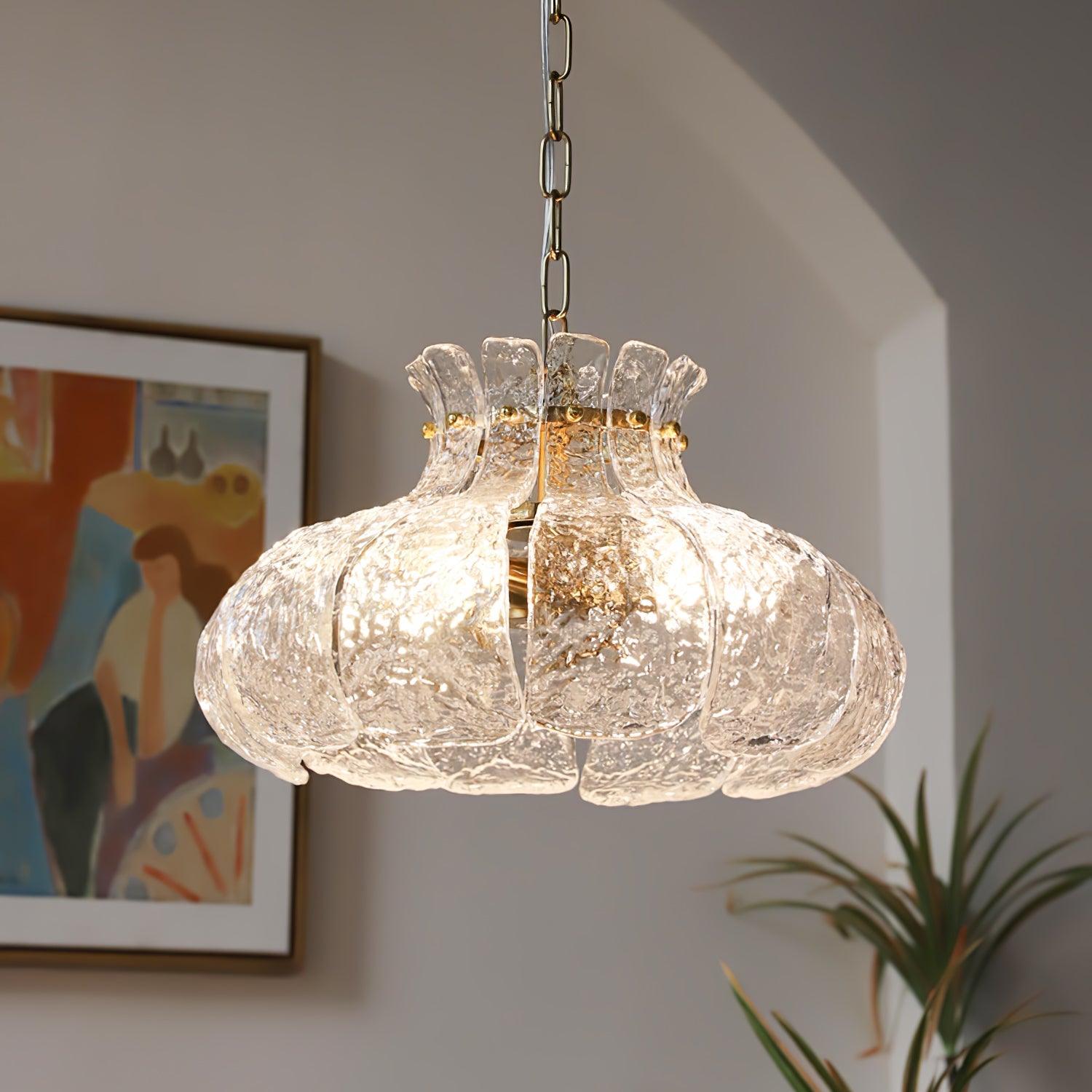 Ariv Brass & Glass Glam Pendant Light