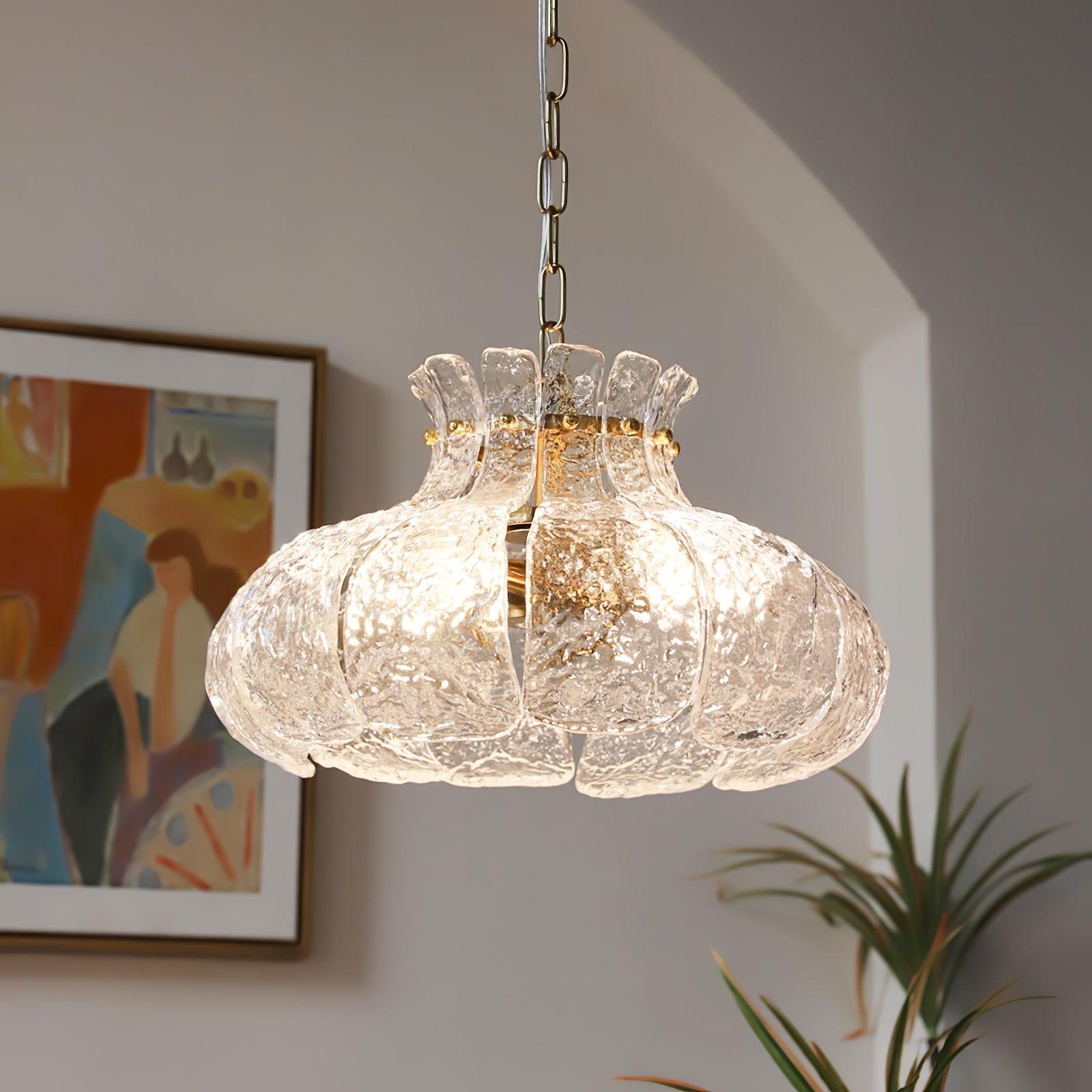 Ariv Brass & Glass Glam Pendant Light