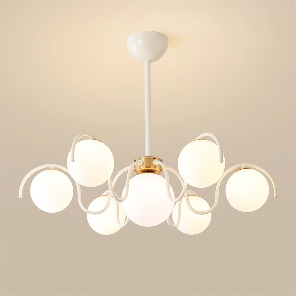 Aria Chandelier Blossom Cruving Arm - Neutral Decor