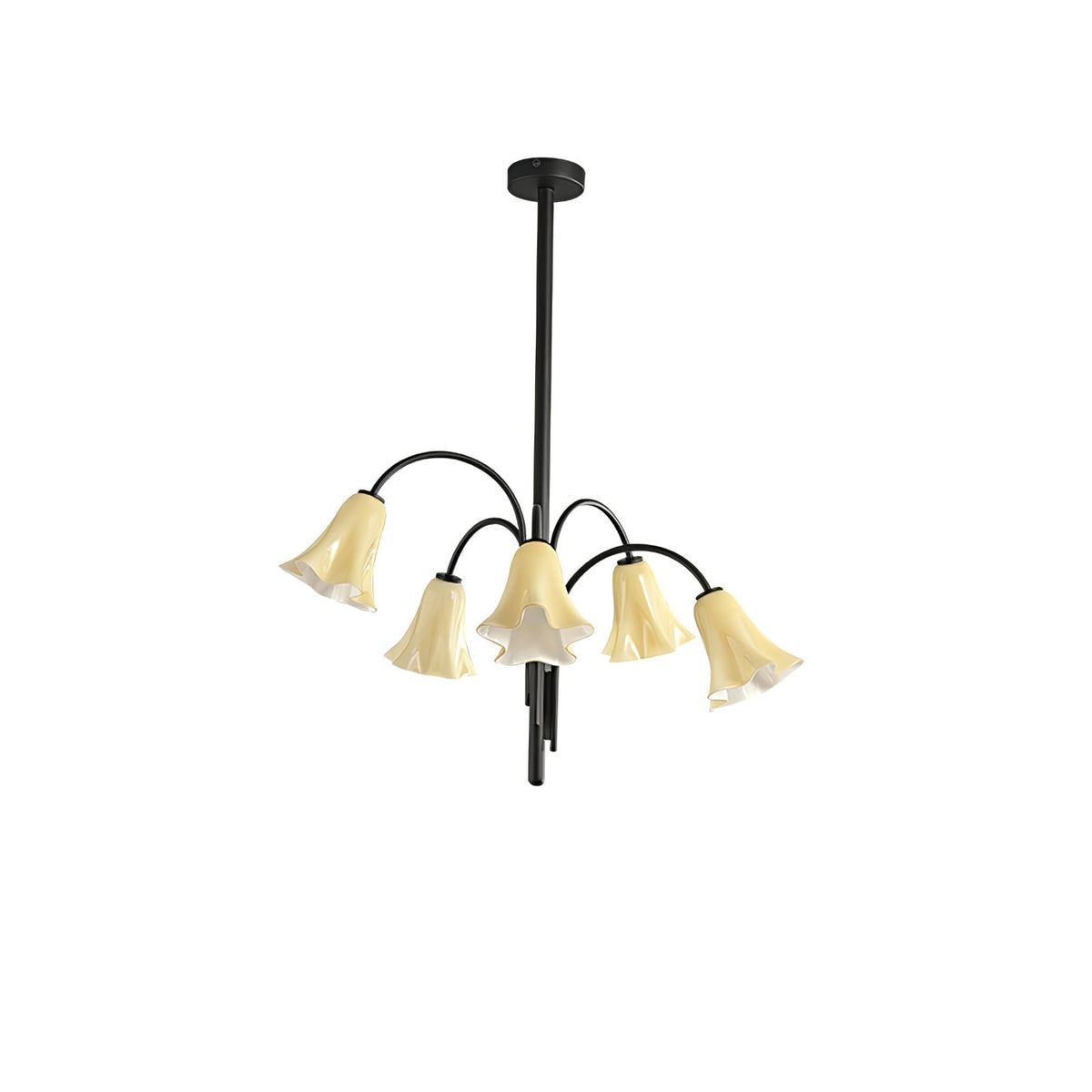 Lioreriel Chandelier Blossom Petal Glass Arms