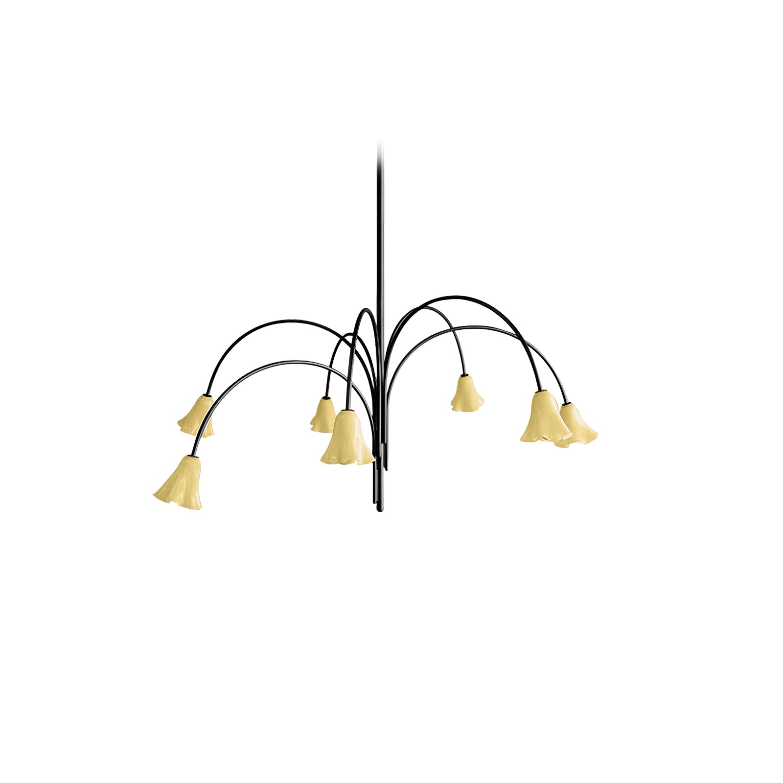 Lioreriel Chandelier Blossom Petal Glass Arms