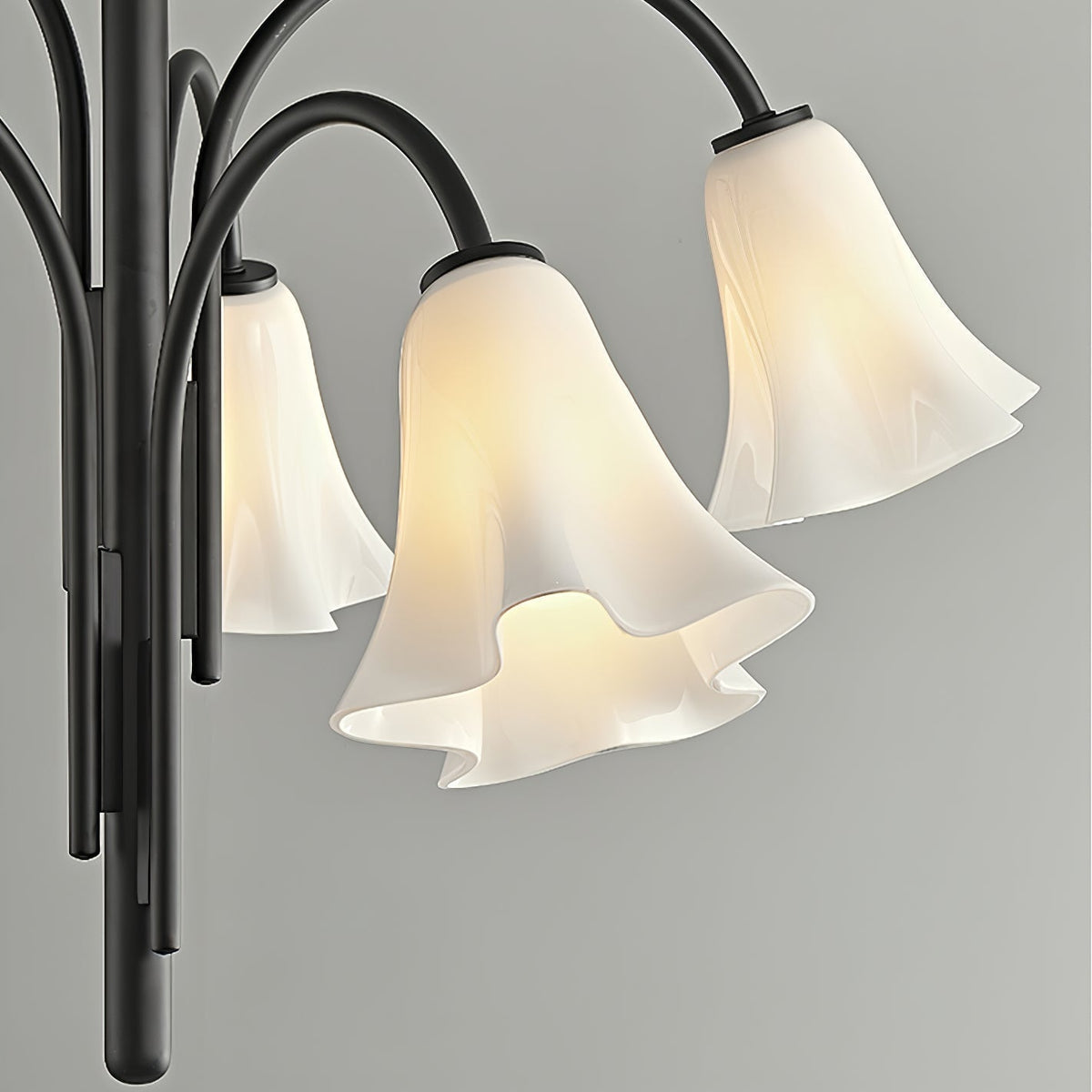 Lioreriel Chandelier Blossom Petal Glass Arms