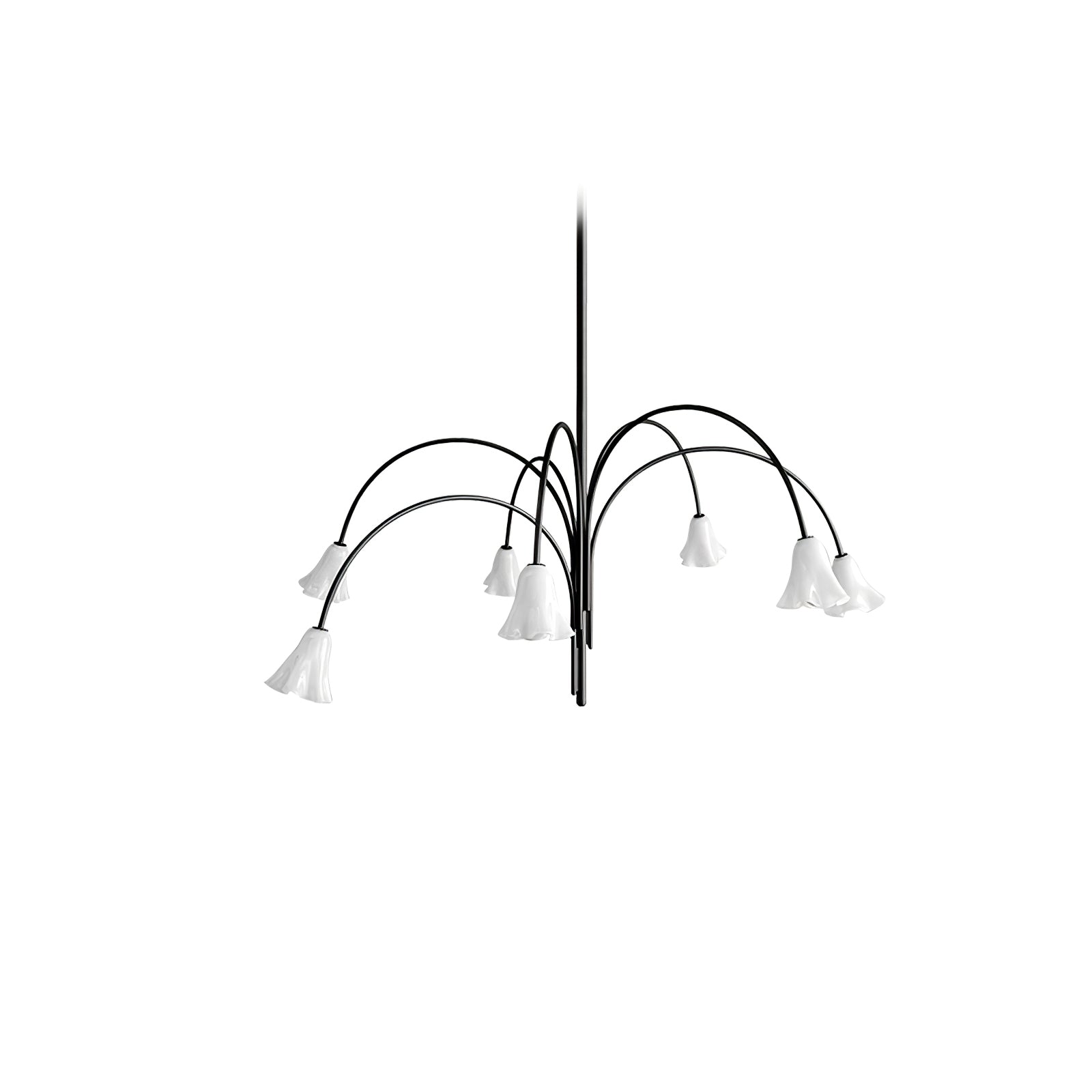 Lioreriel Chandelier Blossom Petal Glass Arms