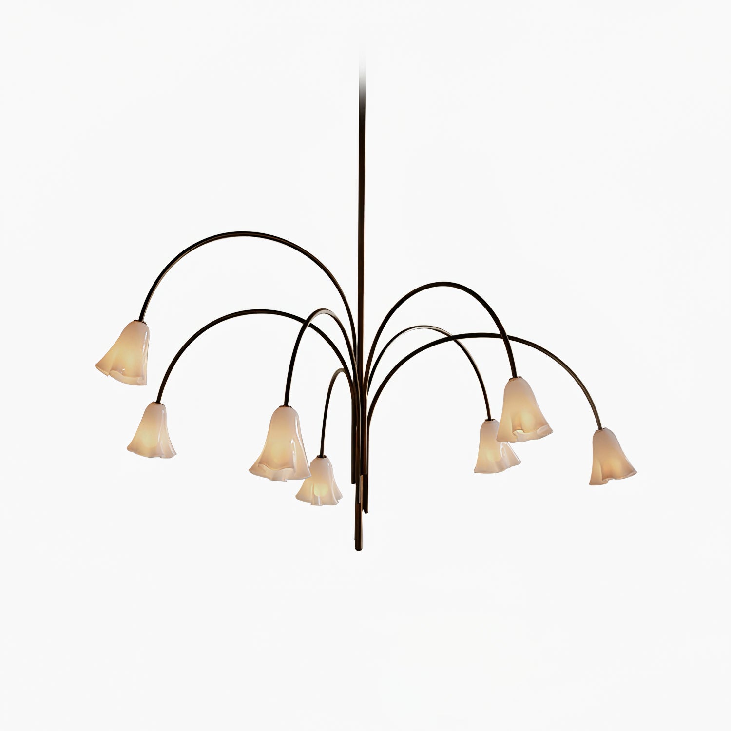 Lioreriel Chandelier Blossom Petal Glass Arms