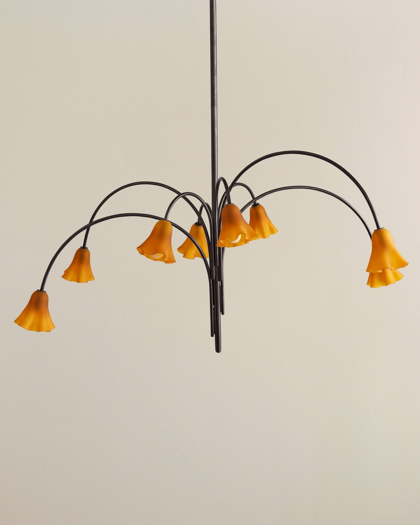 Lioreriel Chandelier Blossom Petal Glass Arms