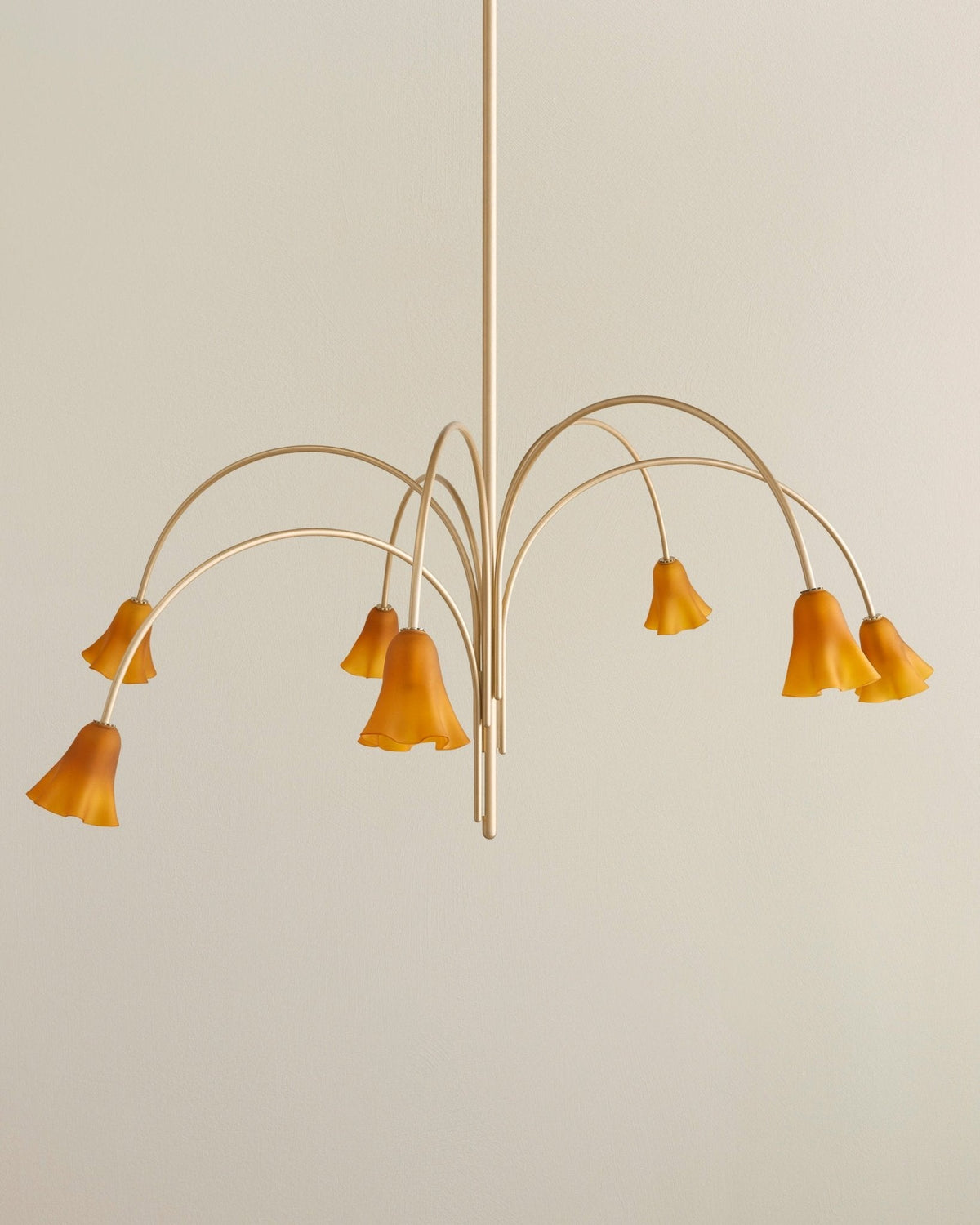 Lioreriel Chandelier Blossom Petal Glass Arms