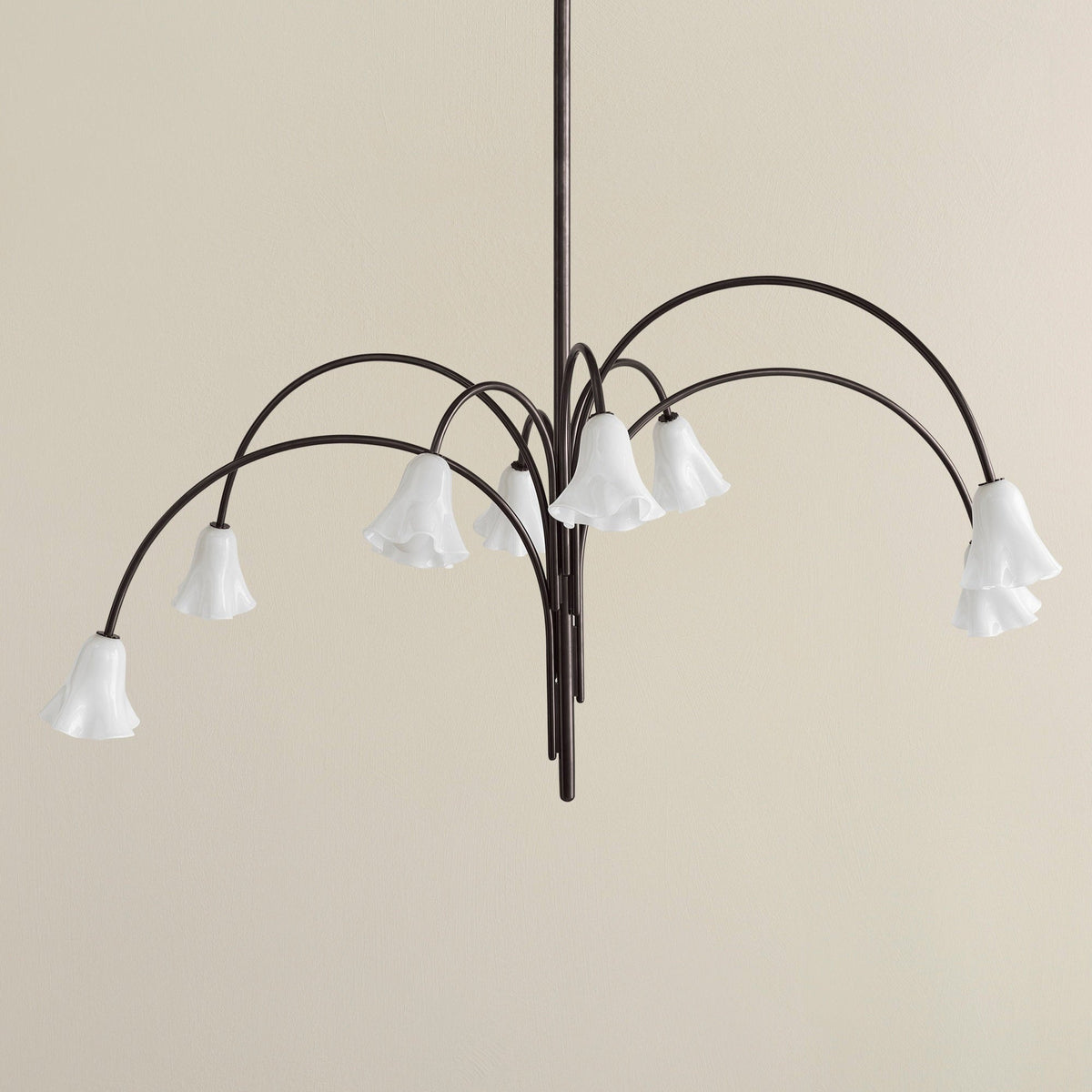 Lioreriel Chandelier Blossom Petal Glass Arms