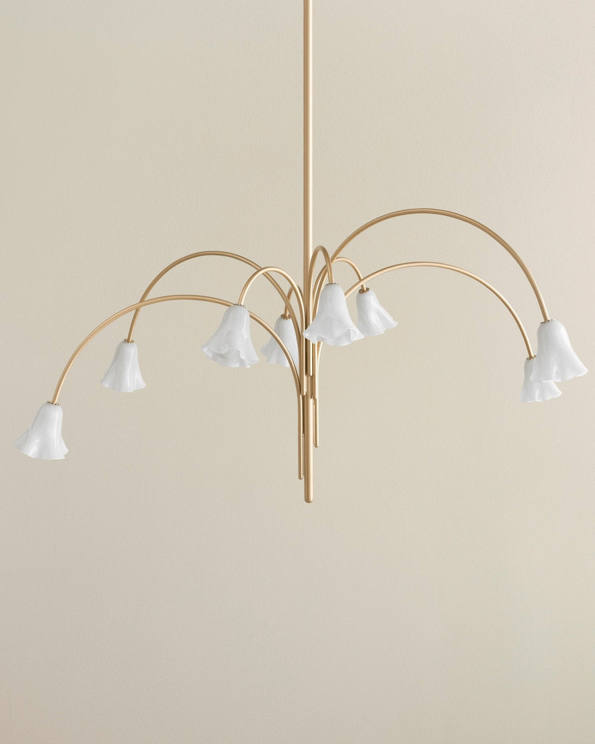 Lioreriel Chandelier Blossom Petal Glass Arms