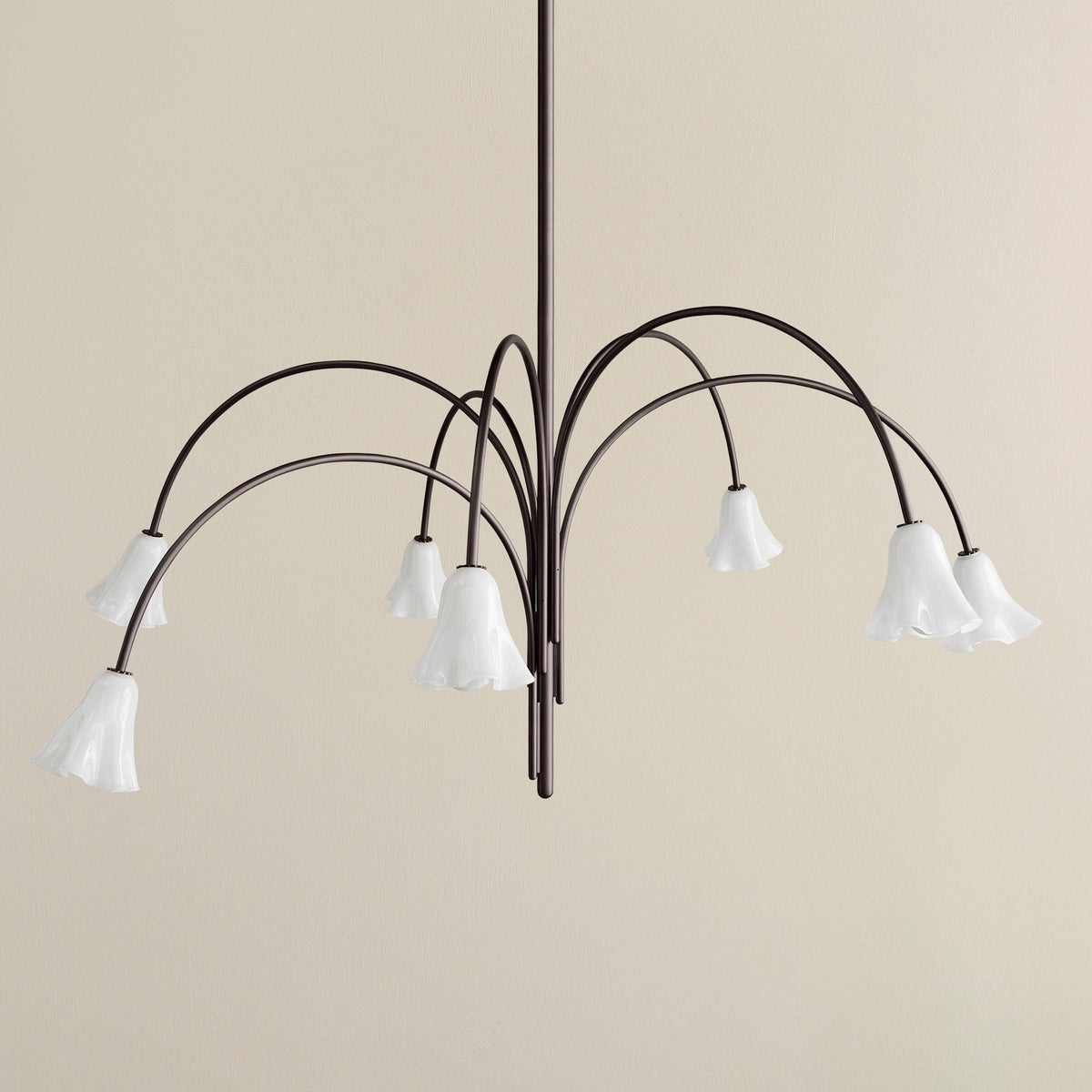 Lioreriel Chandelier Blossom Petal Glass Arms