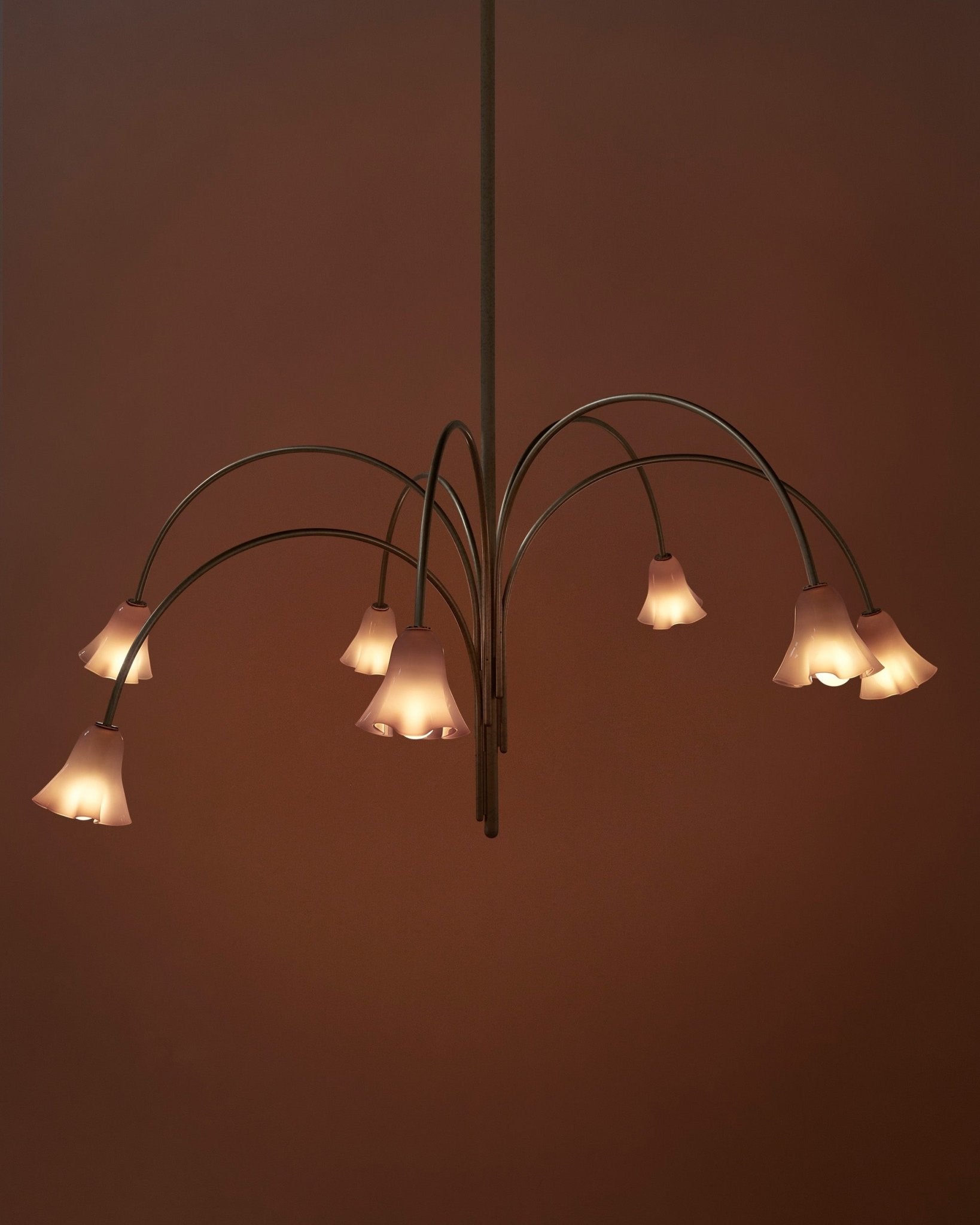 Lioreriel Chandelier Blossom Petal Glass Arms