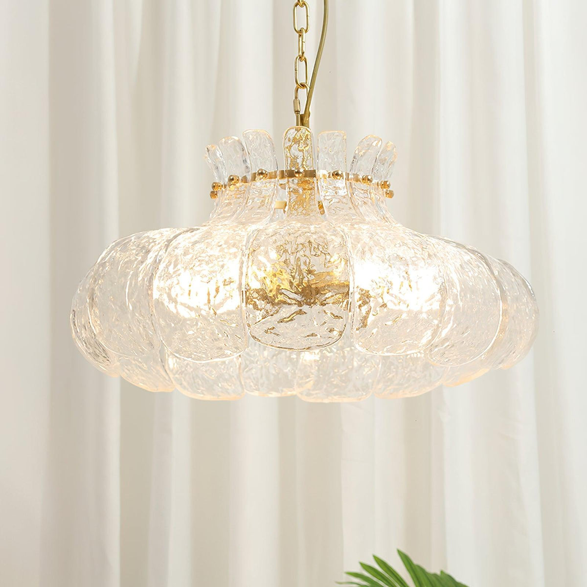 Ariv Brass & Glass Glam Pendant Light