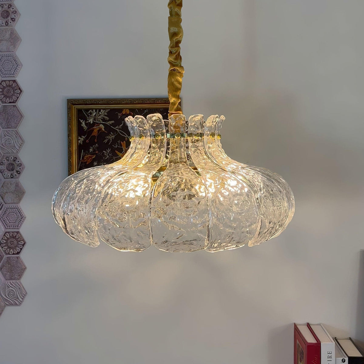 Ariv Brass & Glass Glam Pendant Light