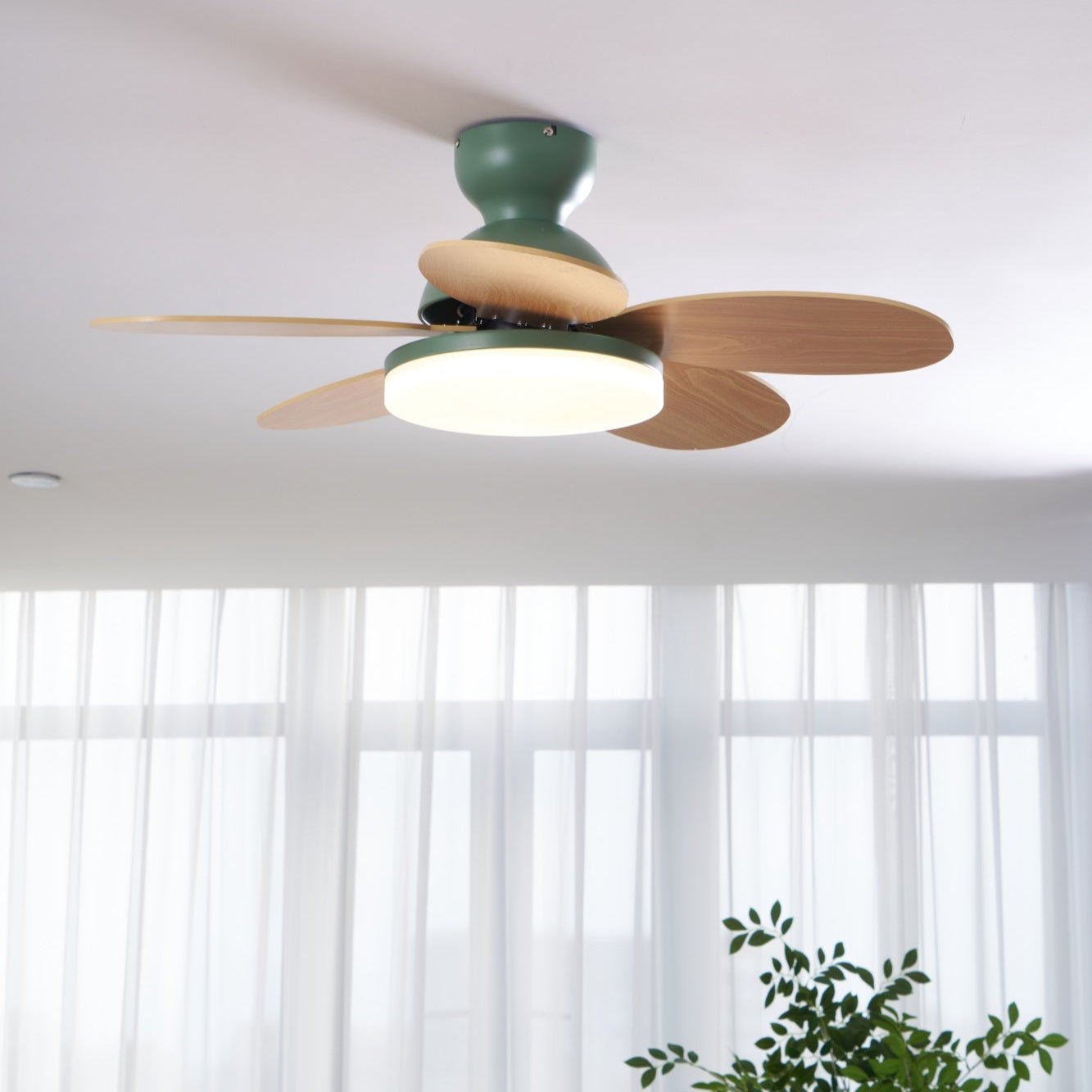 Lucien Morandi Metal Ceiling Fan Light