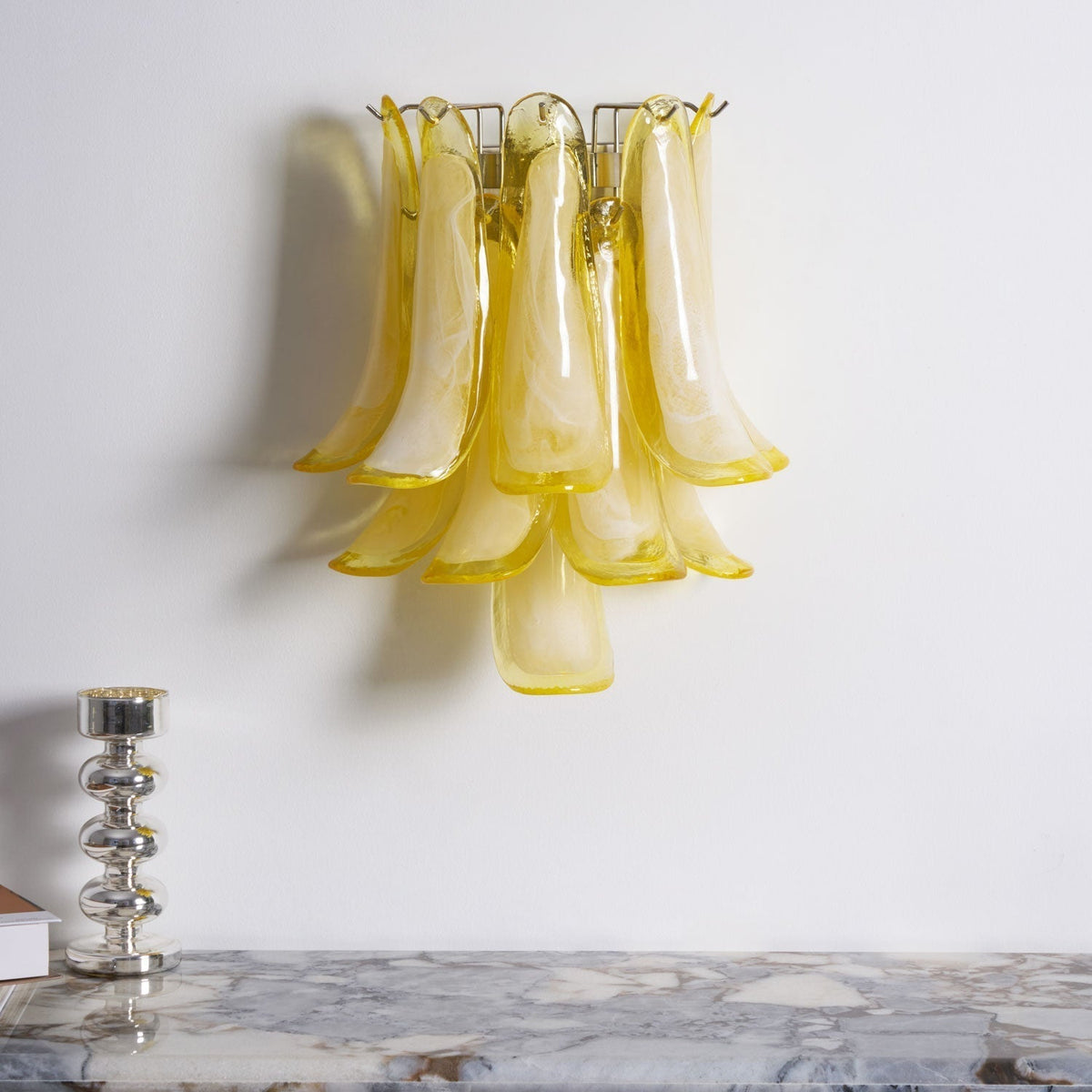 Eiraira Wall Light Petal Shaped Glass Vintage Artistic