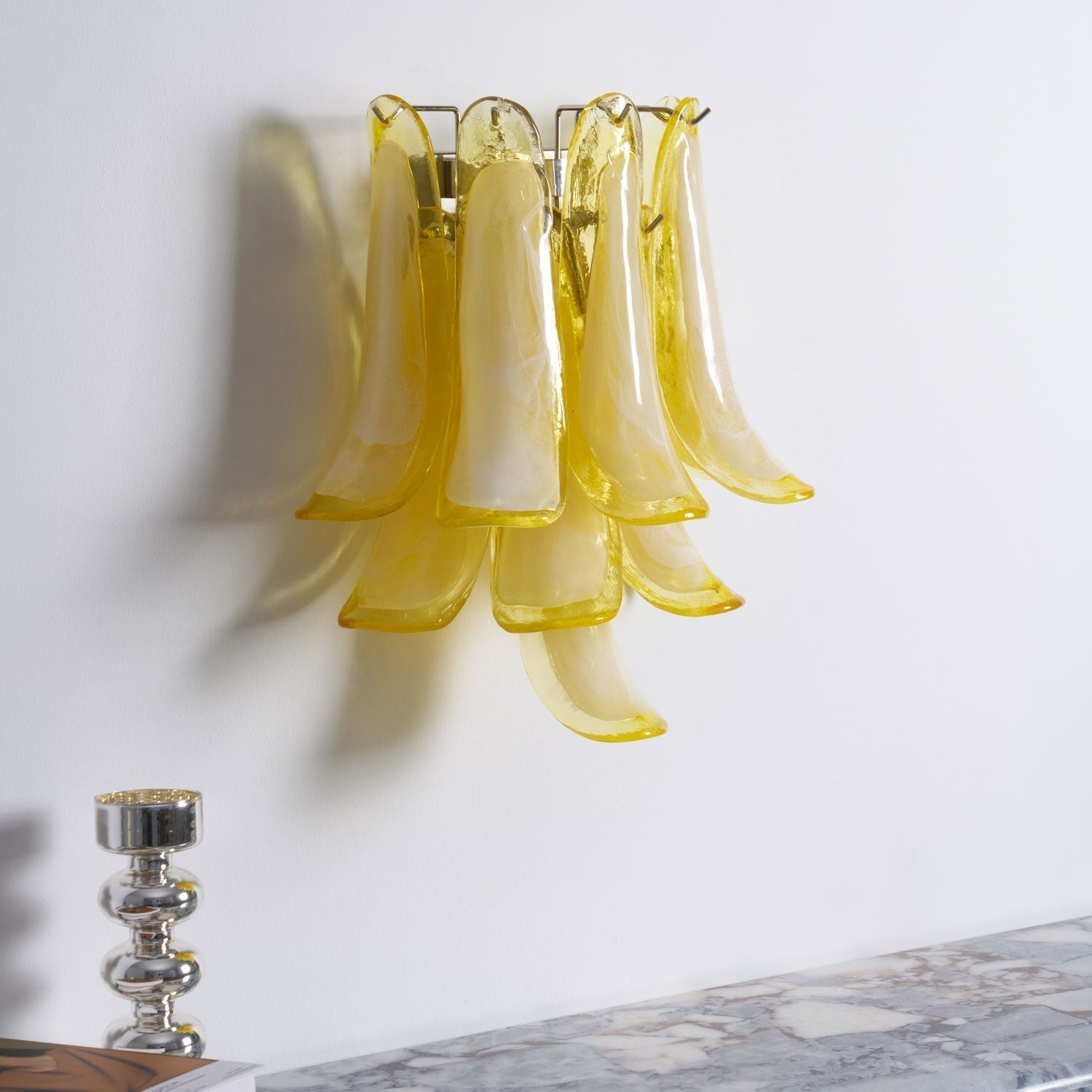 Eiraira Wall Light Petal Shaped Glass Vintage Artistic