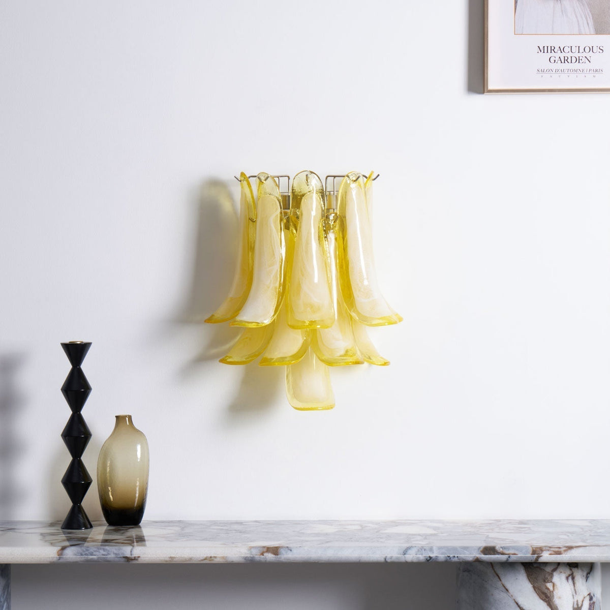 Eiraira Wall Light Petal Shaped Glass Vintage Artistic