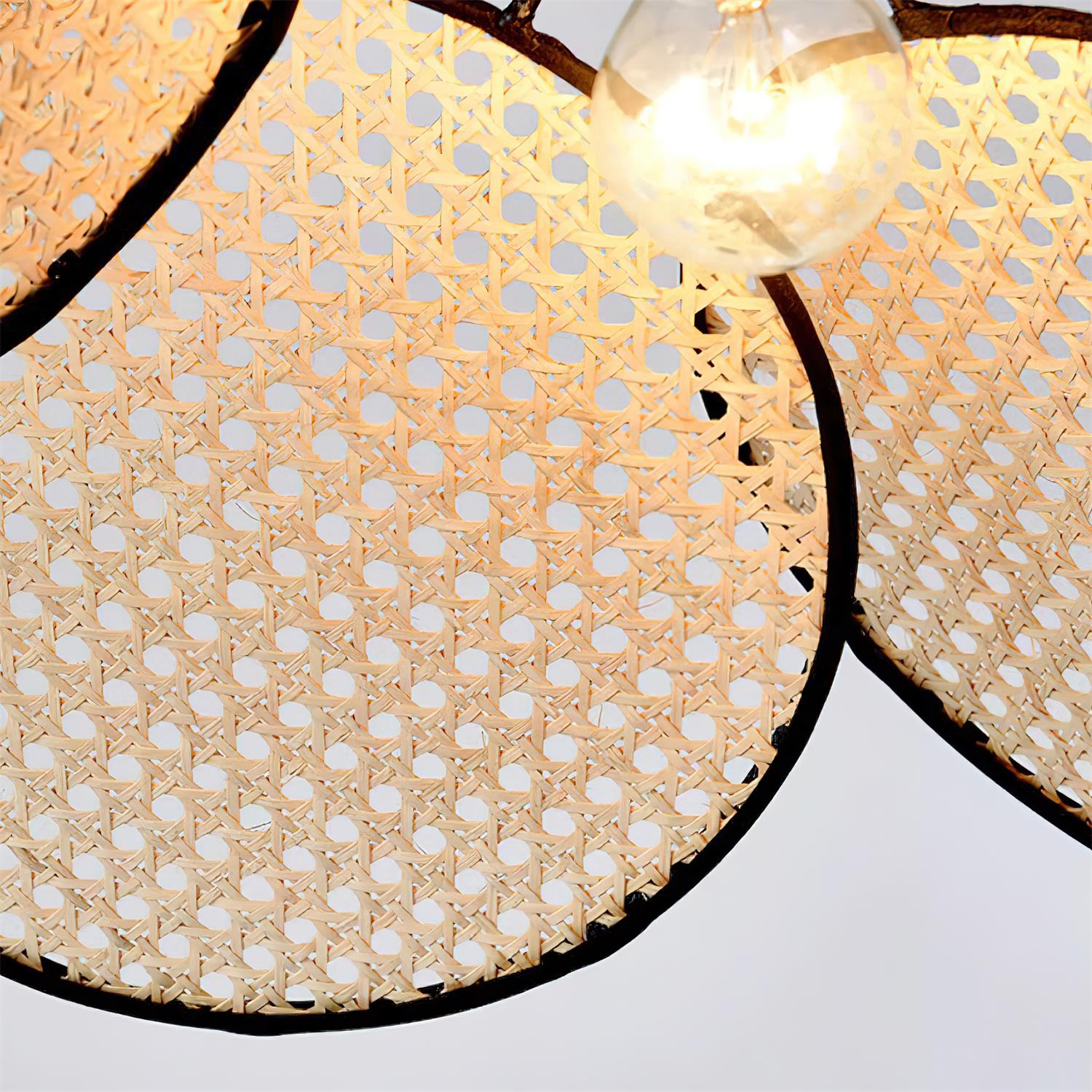 Vemarora Premium Elegance Petals Rattan Fabric Pendant Lamp