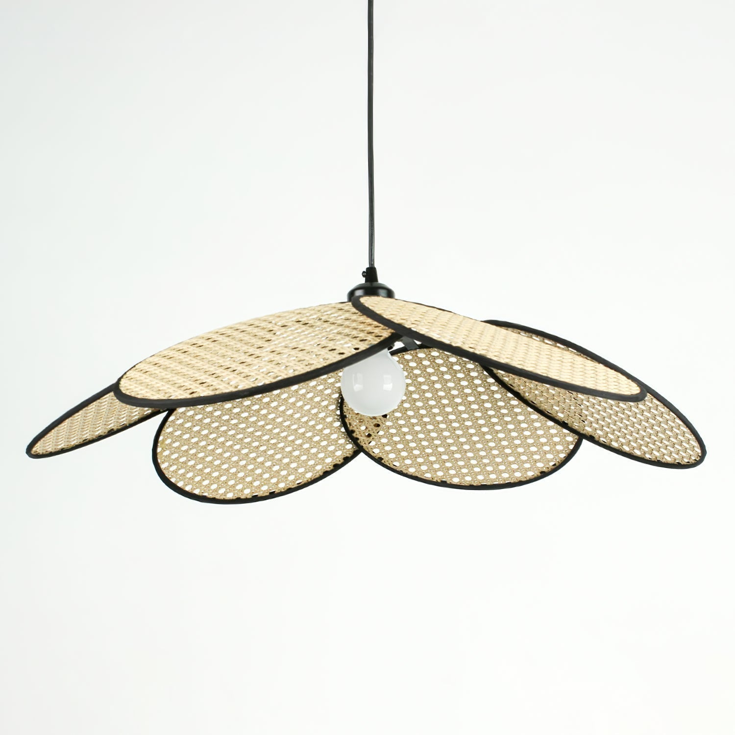 Vemarora Premium Elegance Petals Rattan Fabric Pendant Lamp
