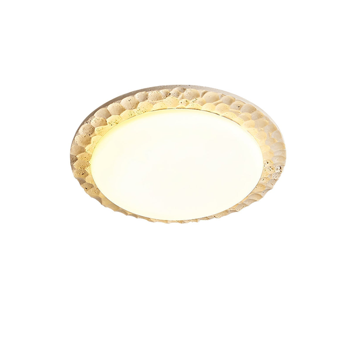 Cascade Travertine Carved Ceiling Light