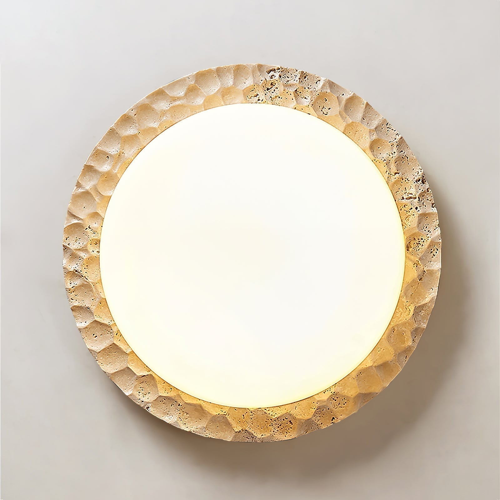 Cascade Travertine Carved Ceiling Light