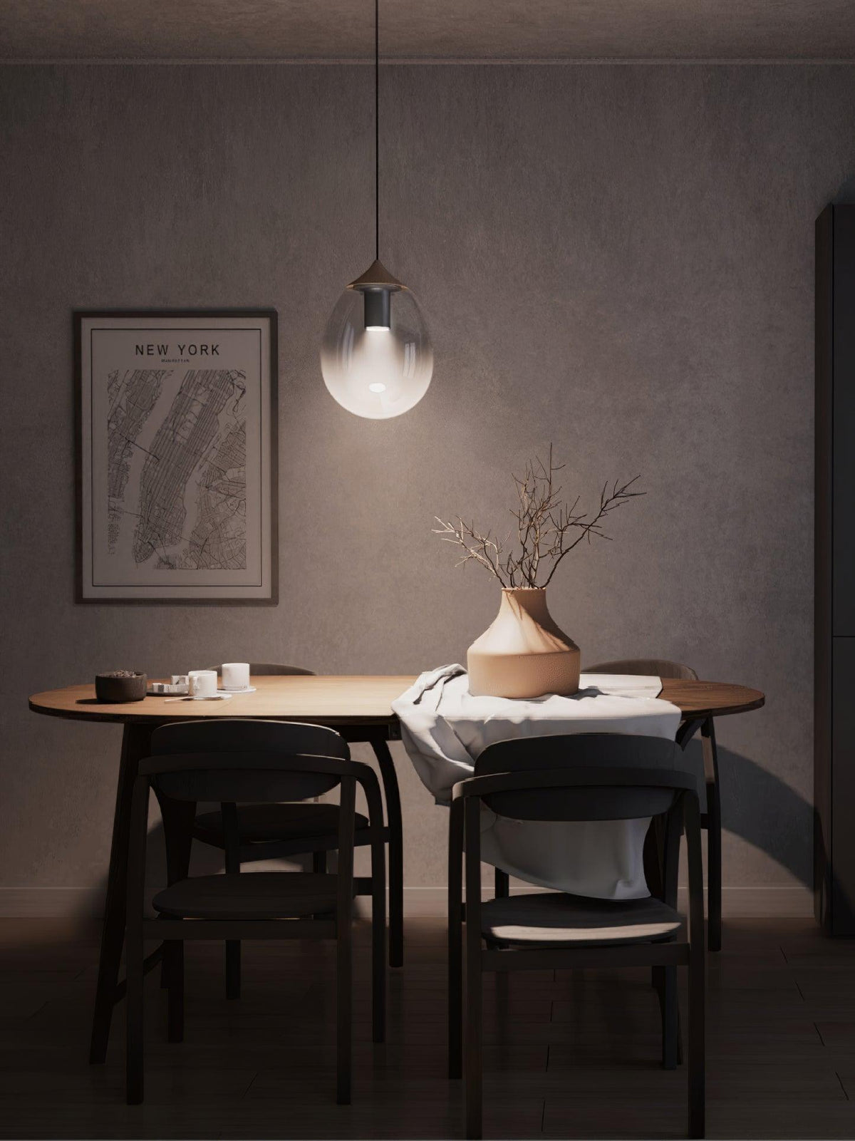 Ovoin Glass Artistic Pendant Light