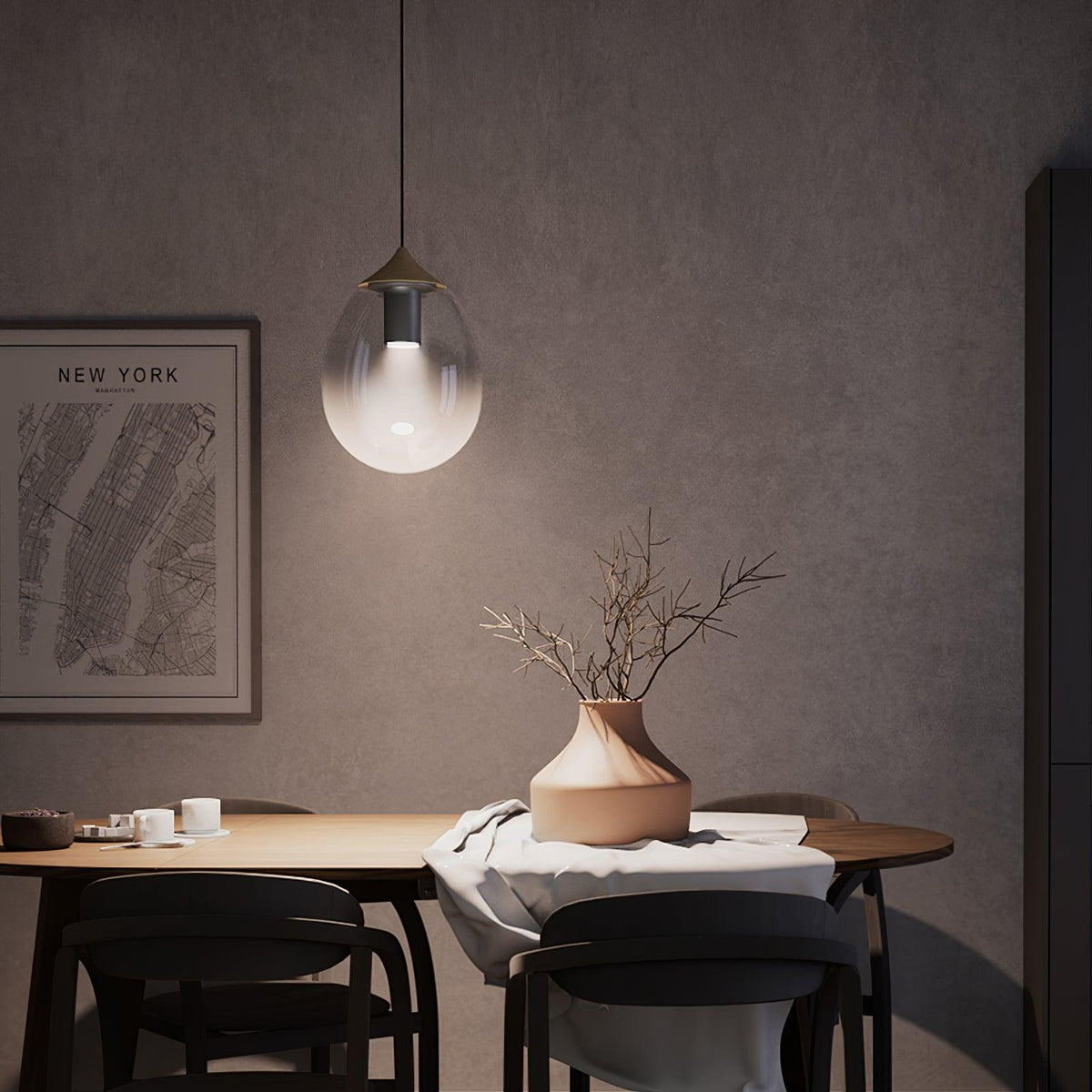 Ovoin Glass Artistic Pendant Light