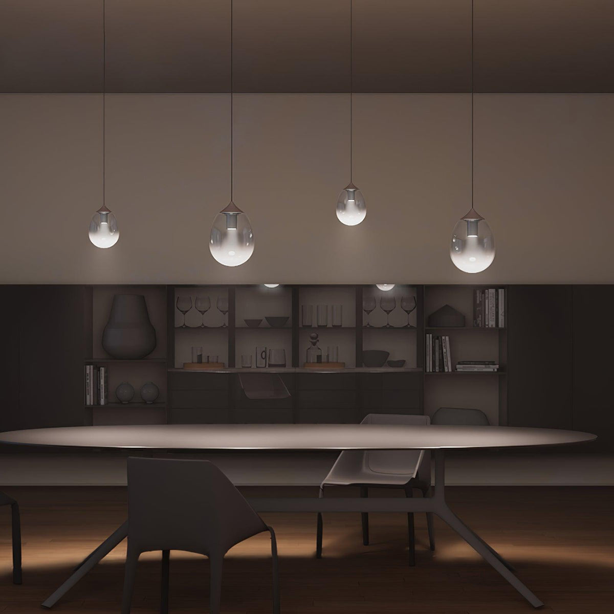 Ovoin Glass Artistic Pendant Light