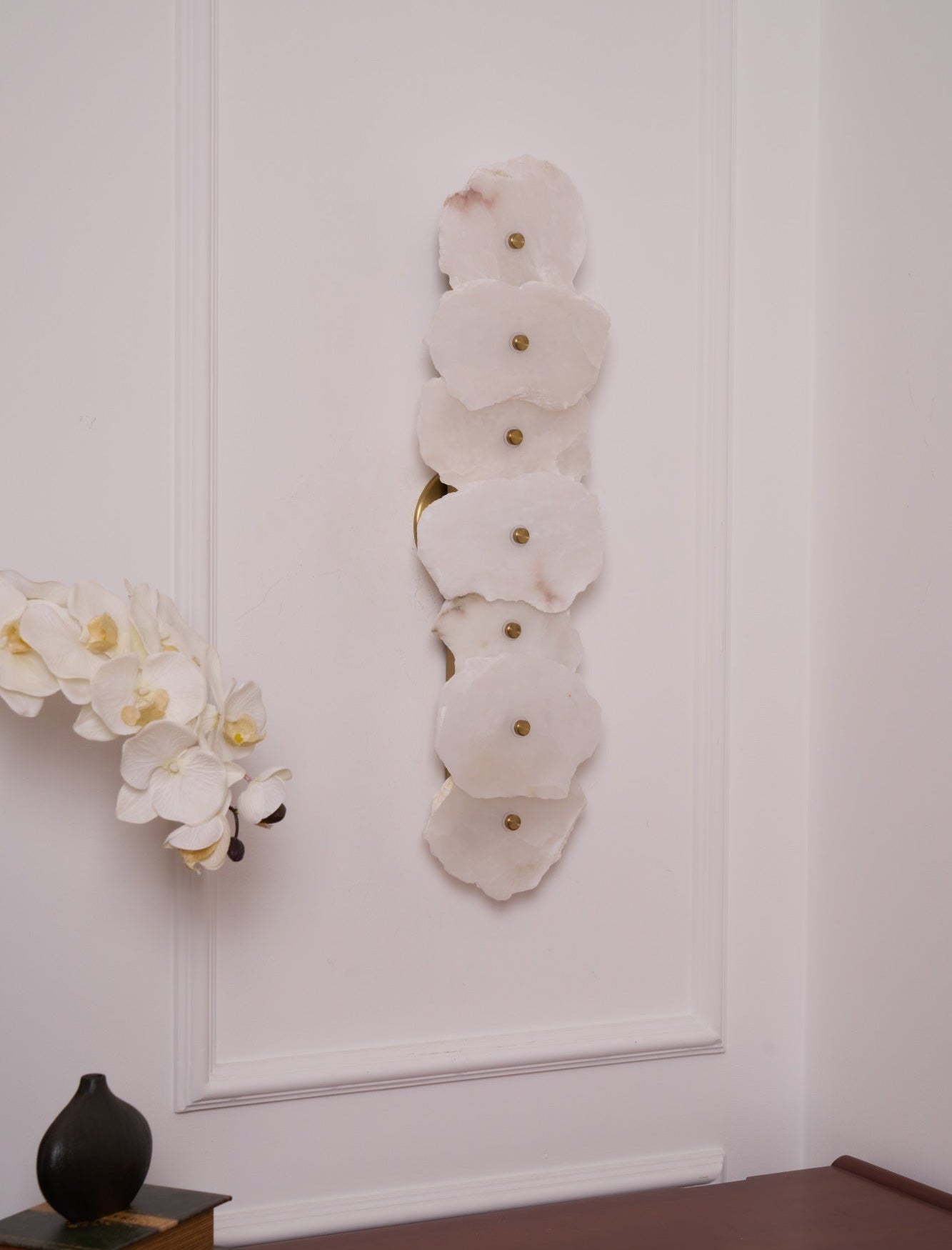 Alaeila Floral Cluster Alabaster Wall Light - Neutral Decor