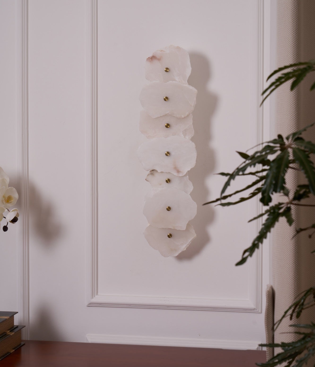 Alaeila Floral Cluster Alabaster Wall Light - Neutral Decor