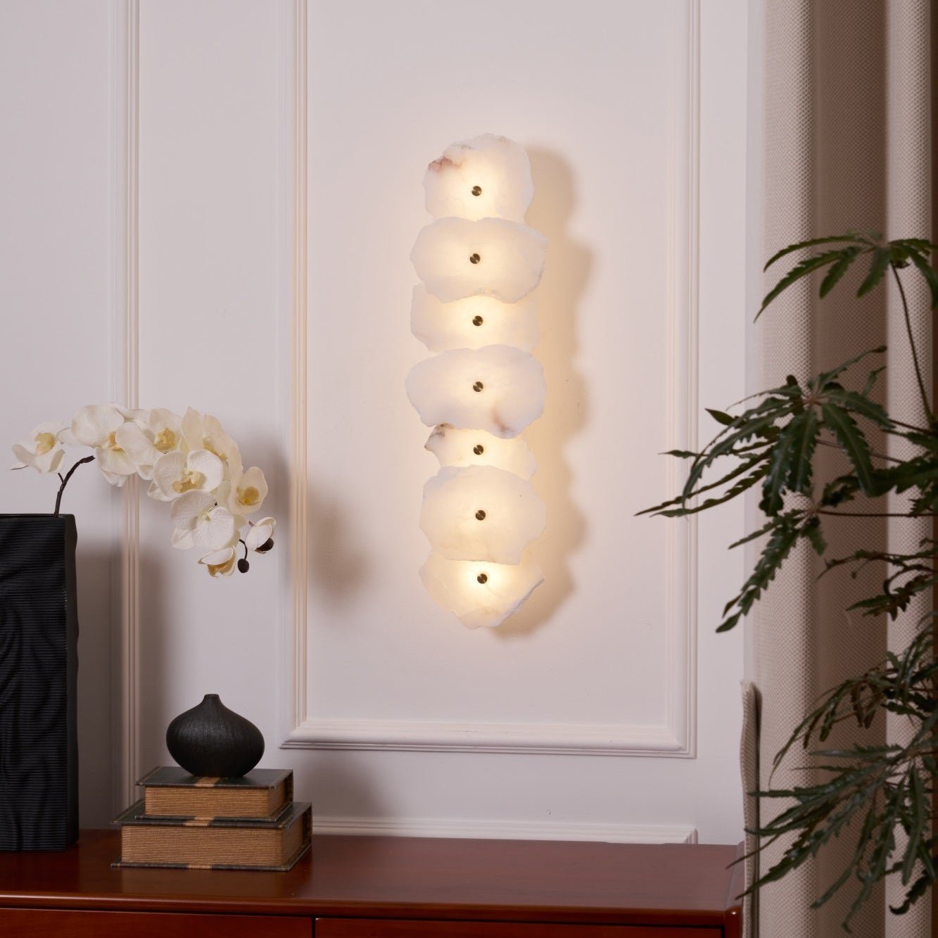 Victor Alabaster Flower Wall Lamp
